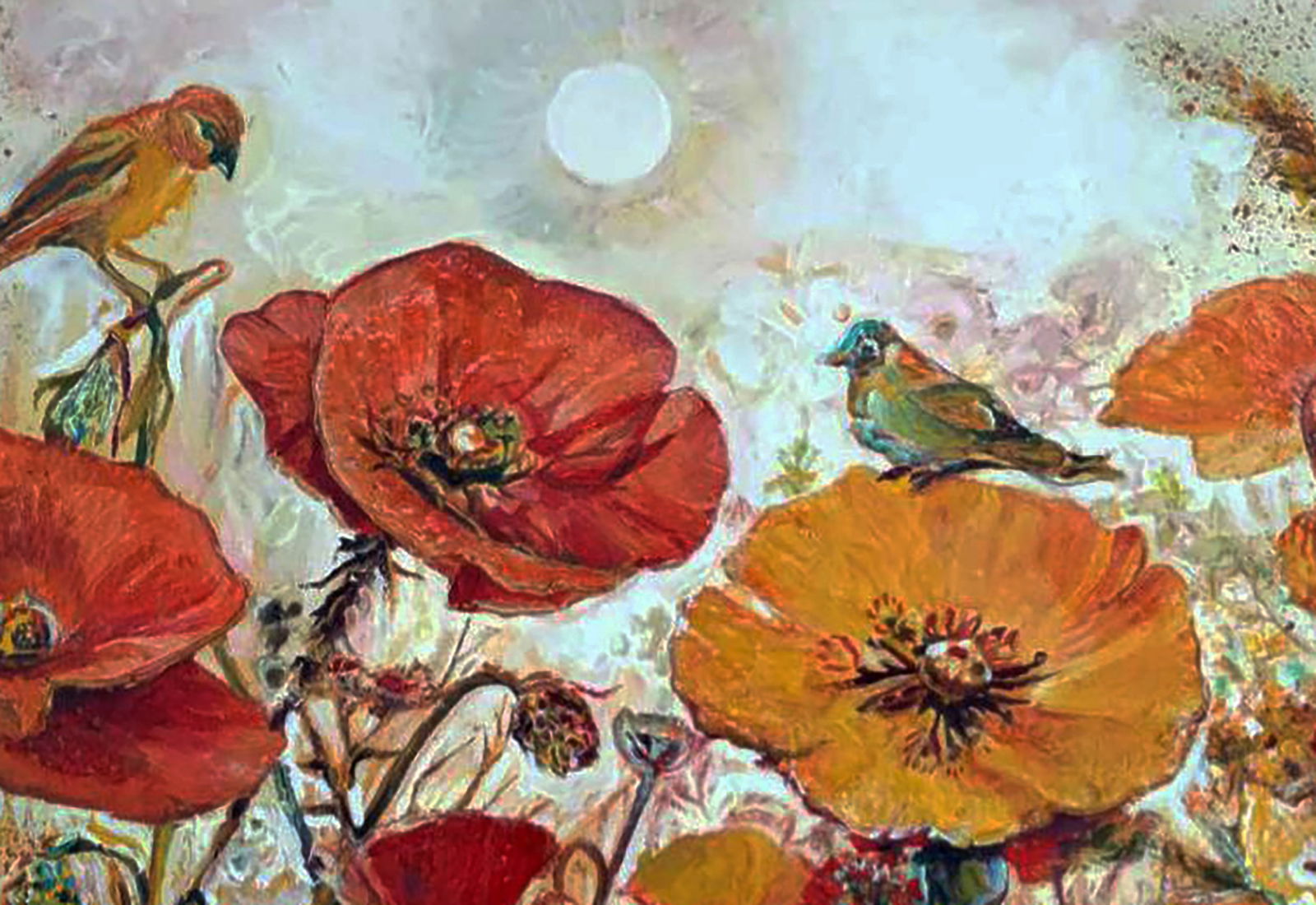 Oil painting Among the poppies Elena Yurko - 6