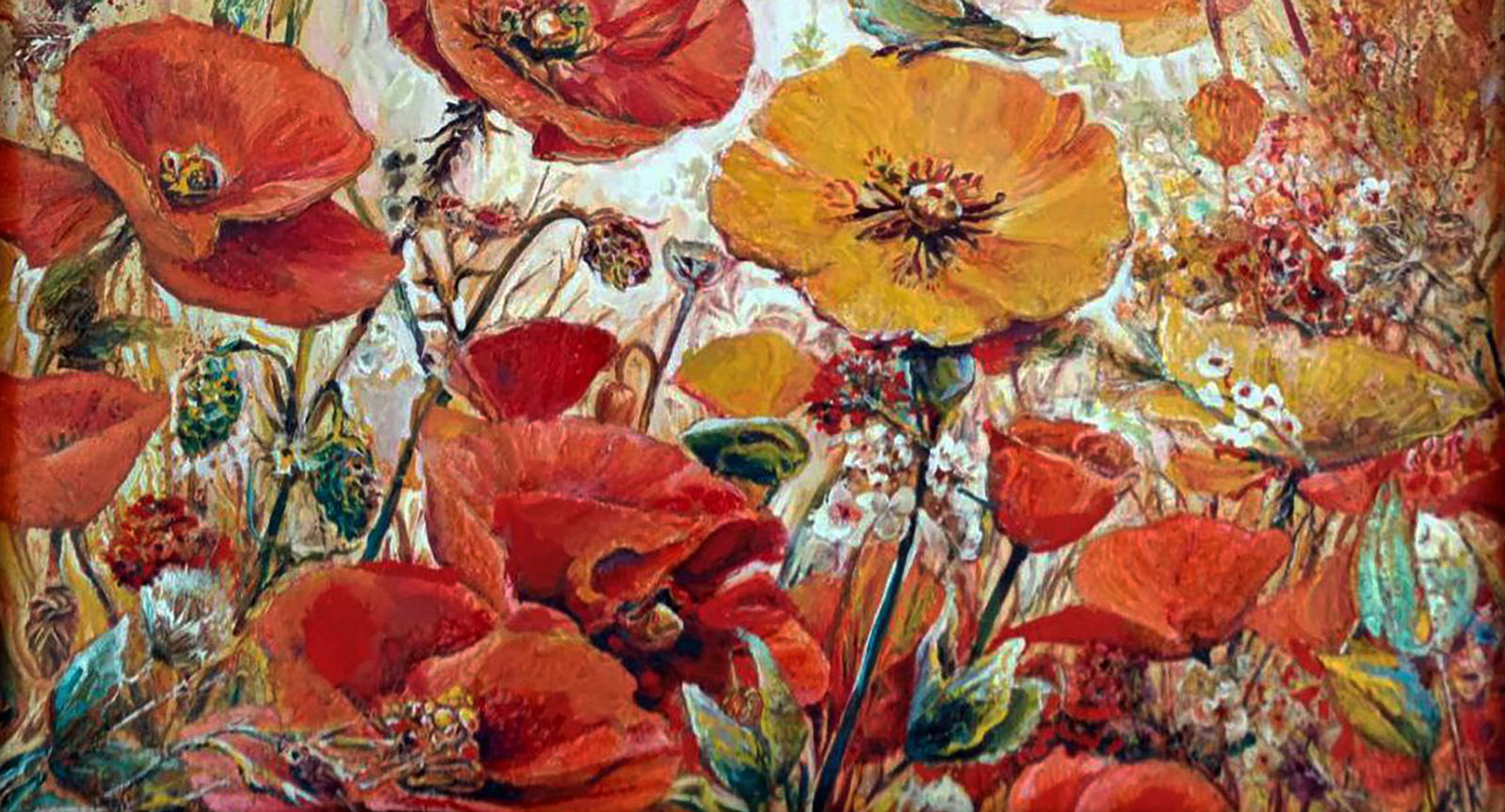 Oil painting Among the poppies Elena Yurko - 7