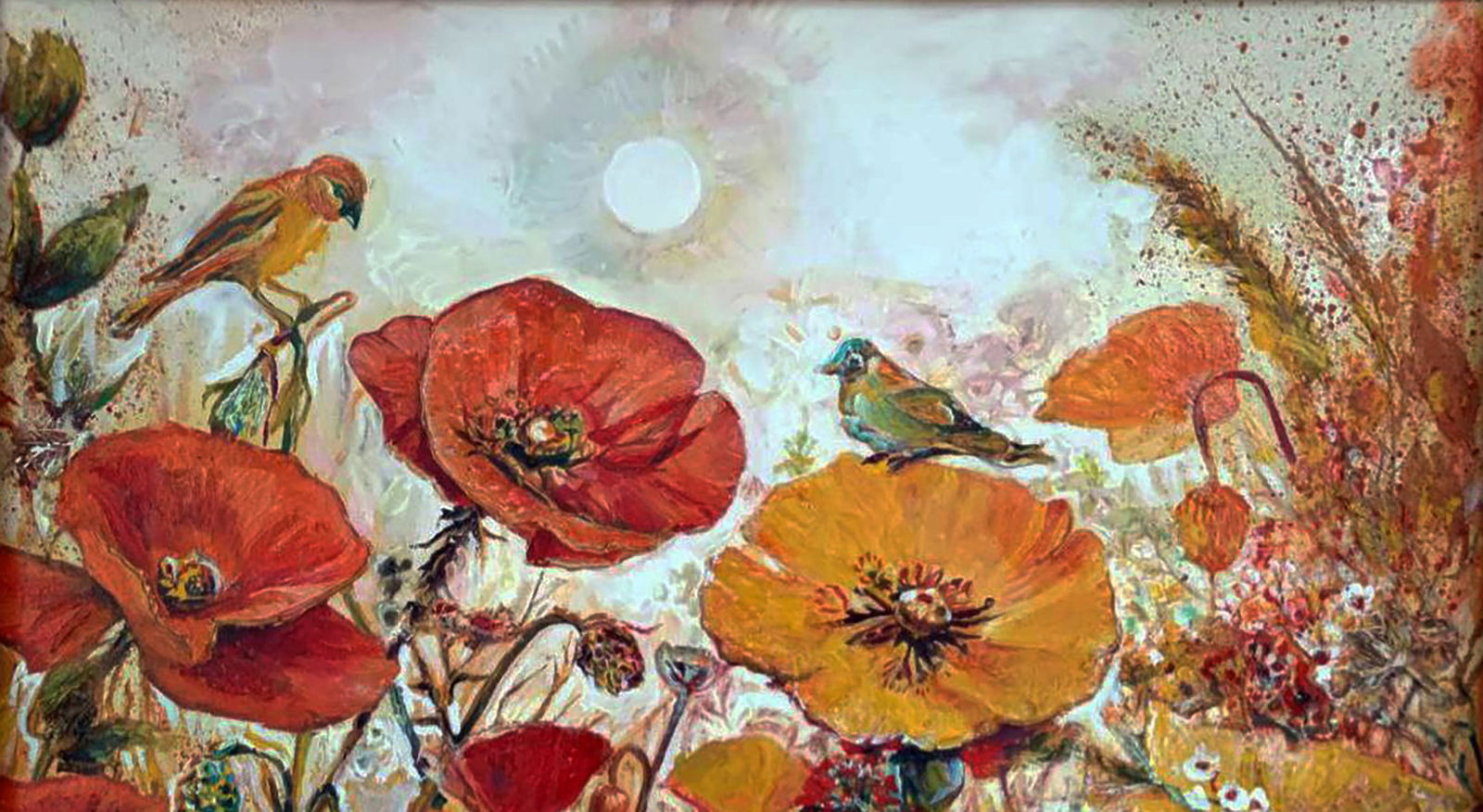 Oil painting Among the poppies Elena Yurko - 8