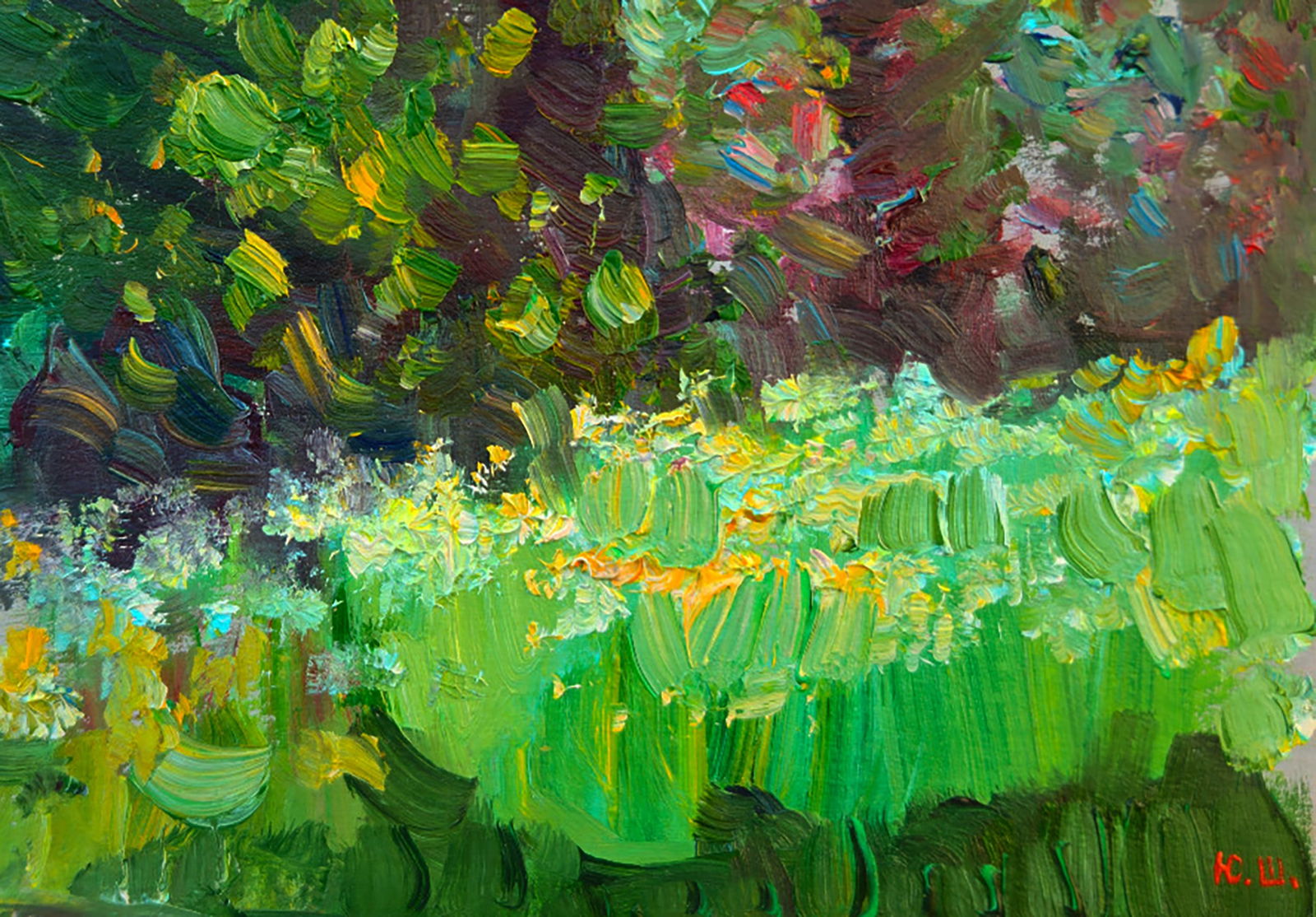 Oil painting In the Forest Park Yuri Shkrob - 5