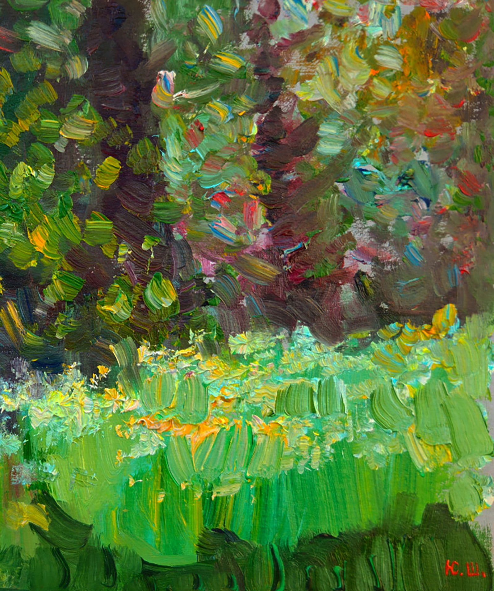 Oil painting In the Forest Park Yuri Shkrob - 8