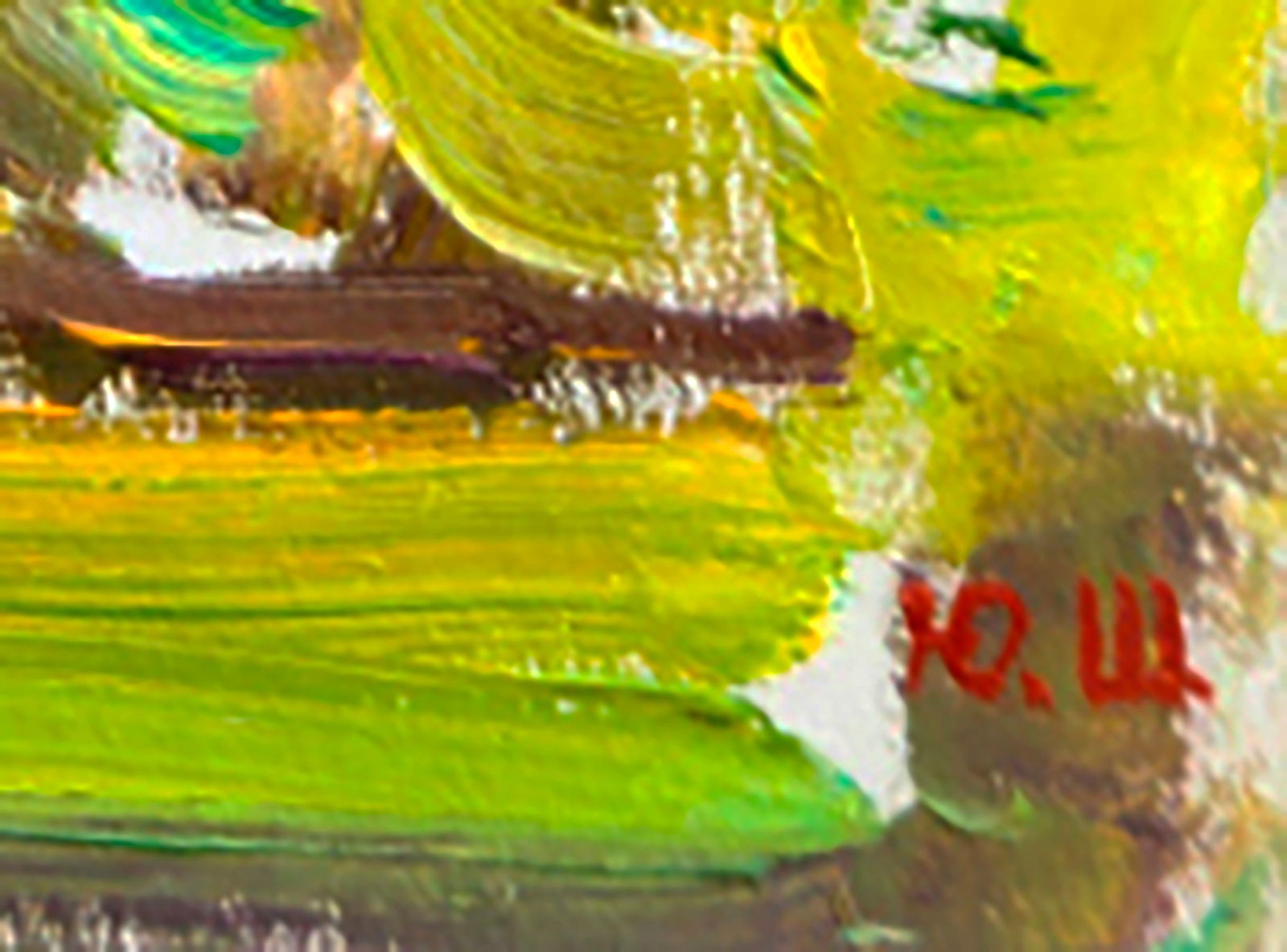 Oil painting Spring in front of the house Yuri Shkrob - 6