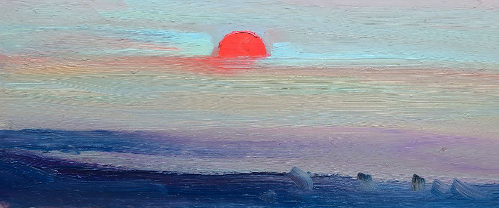 Oil painting Sunrise in the white sky Yuri Shkrob - 4