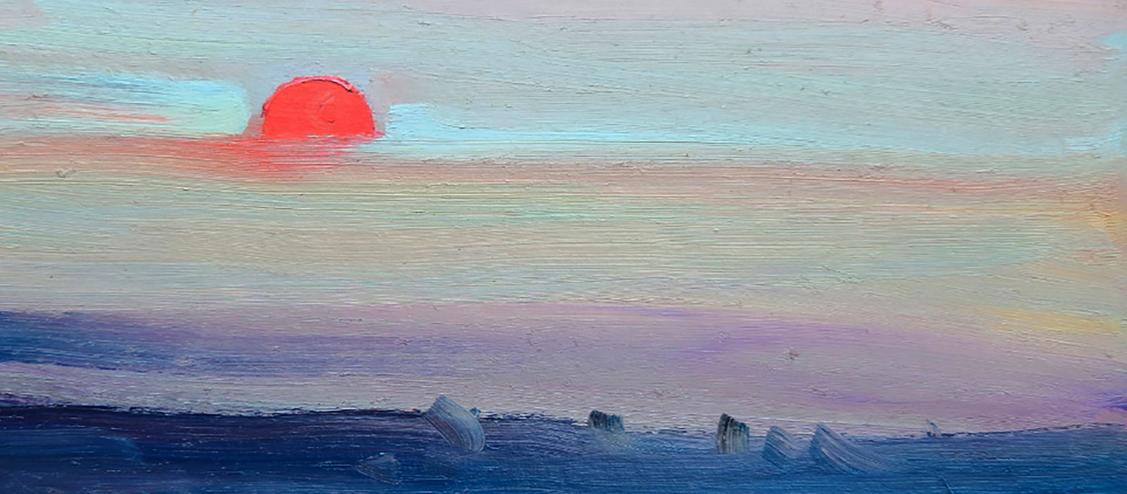 Oil painting Sunrise in the white sky Yuri Shkrob - 5