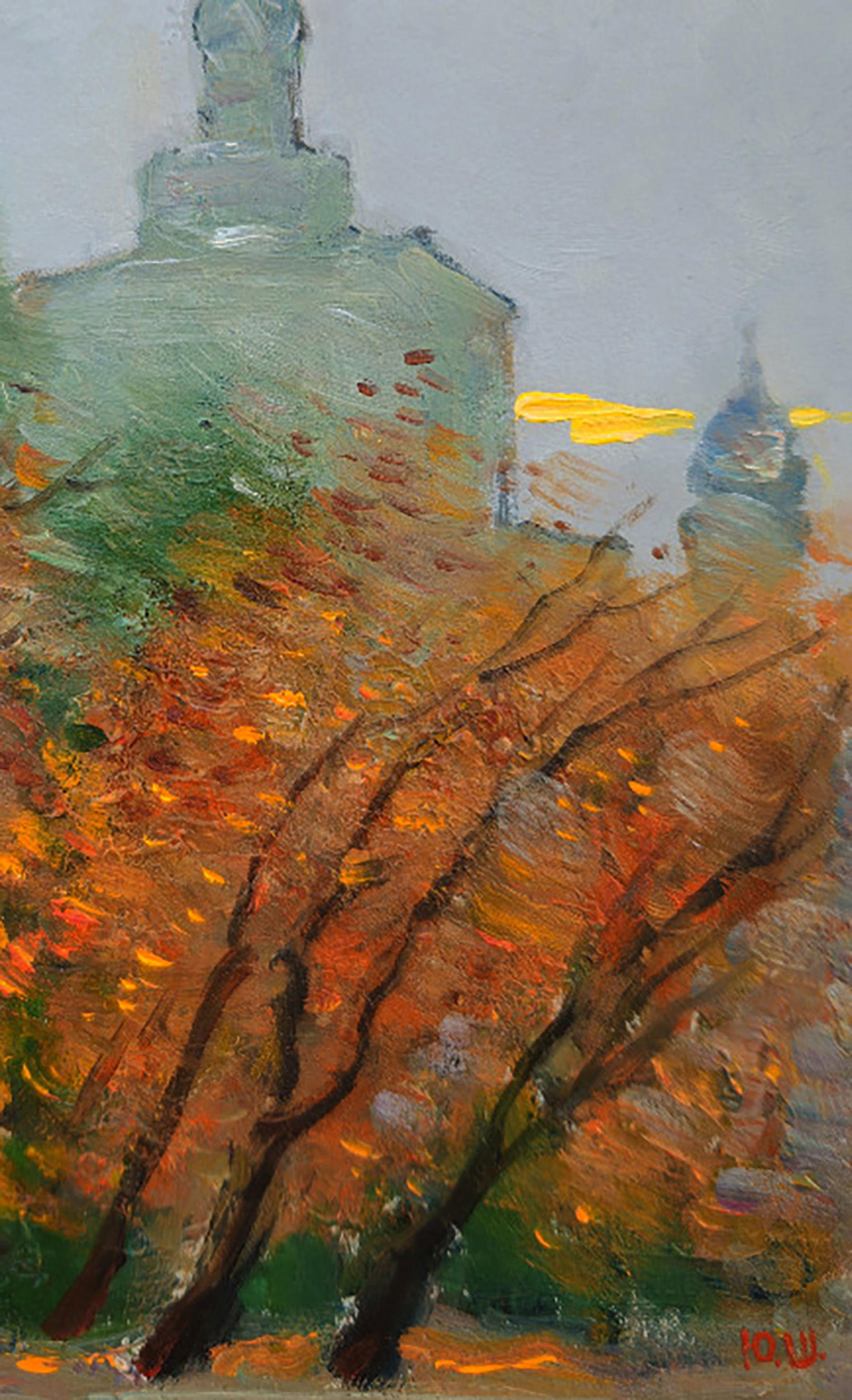 Oil painting Rainy Day in the City Yuri Shkrob - 5