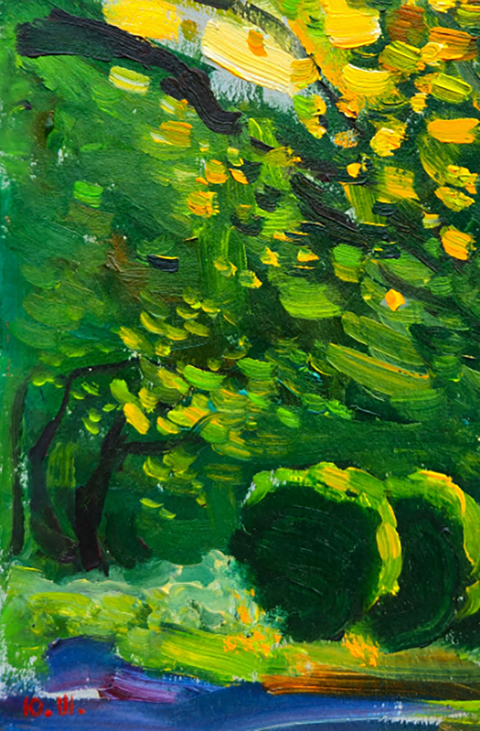 Oil painting Getting lost in the park Yuri Shkrob - 4