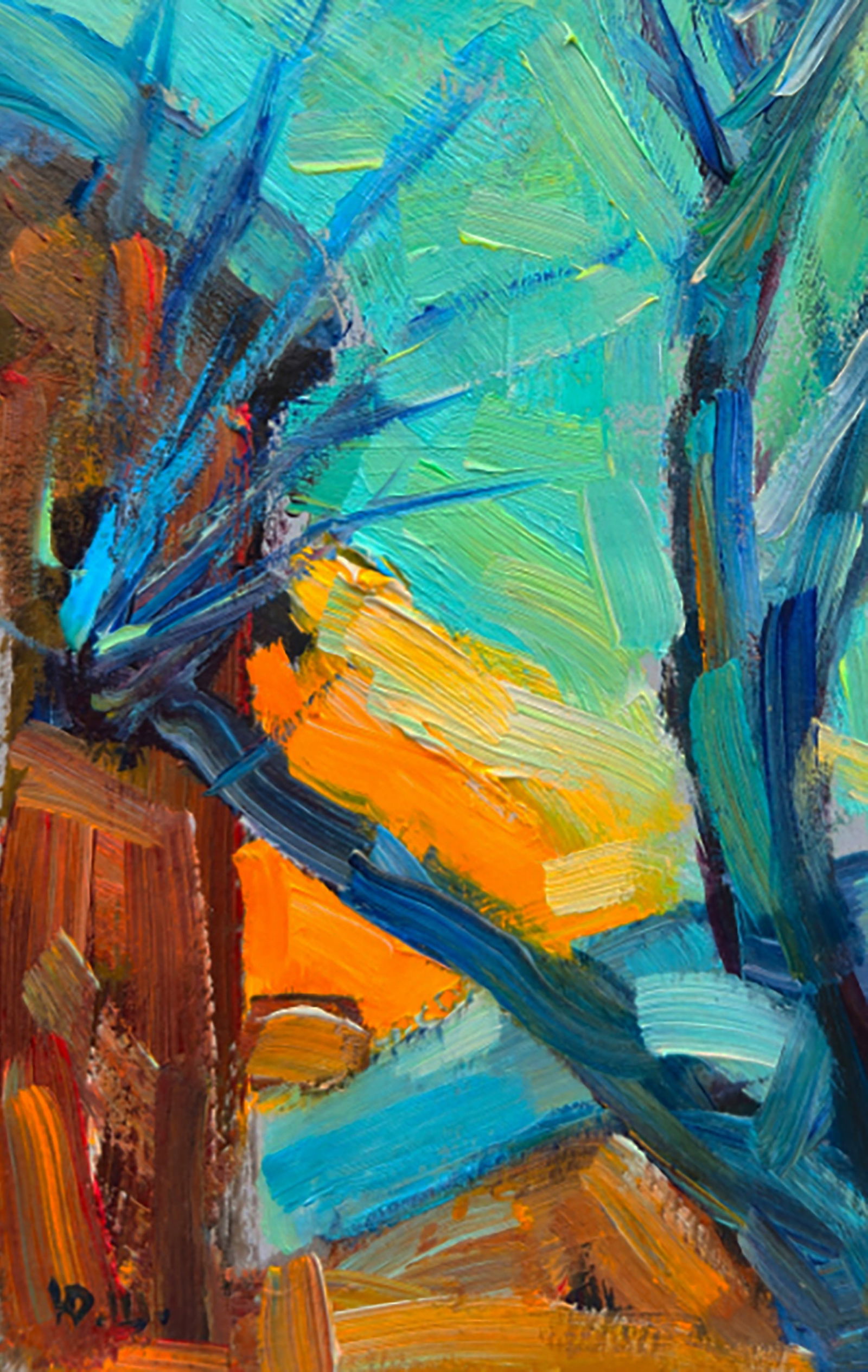 Oil painting Winter morning outside the window Yuri Shkrob - 4