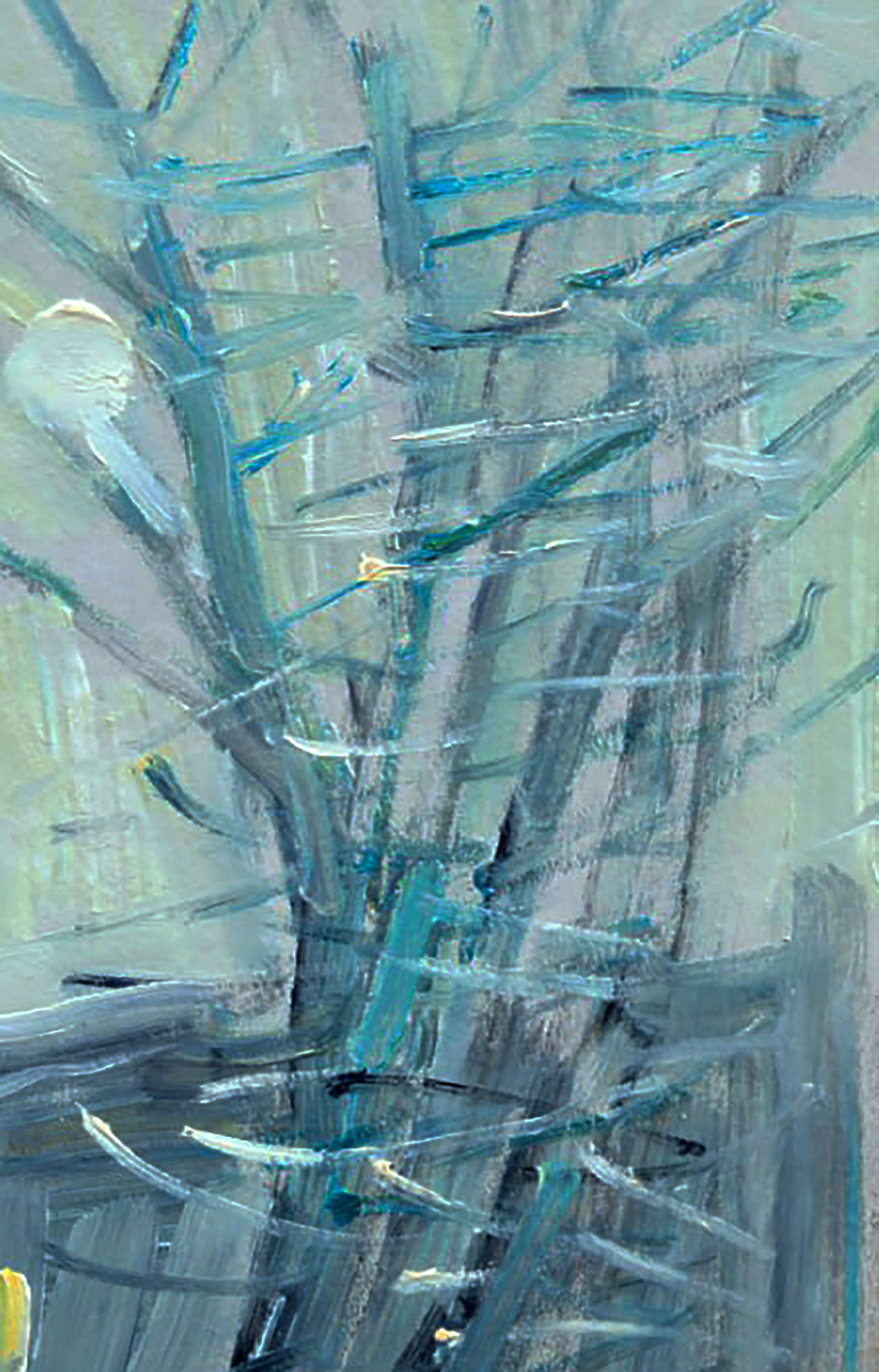 Oil painting Winter twilight in the village Yuri Shkrob - 3