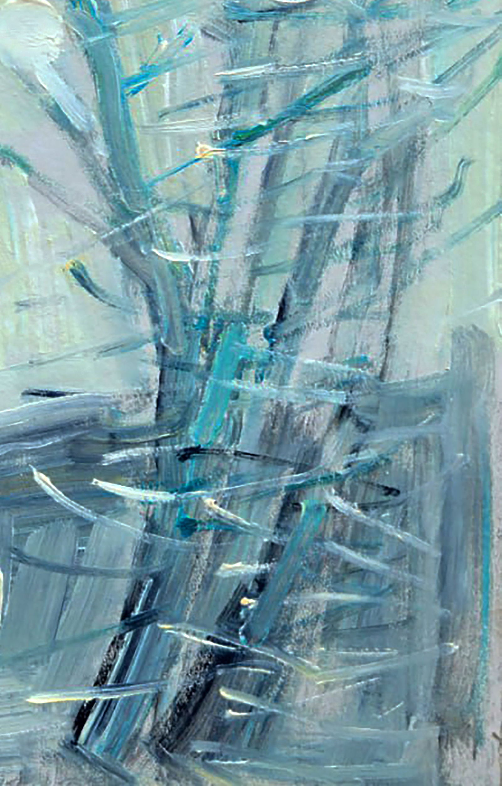 Oil painting Winter twilight in the village Yuri Shkrob - 5