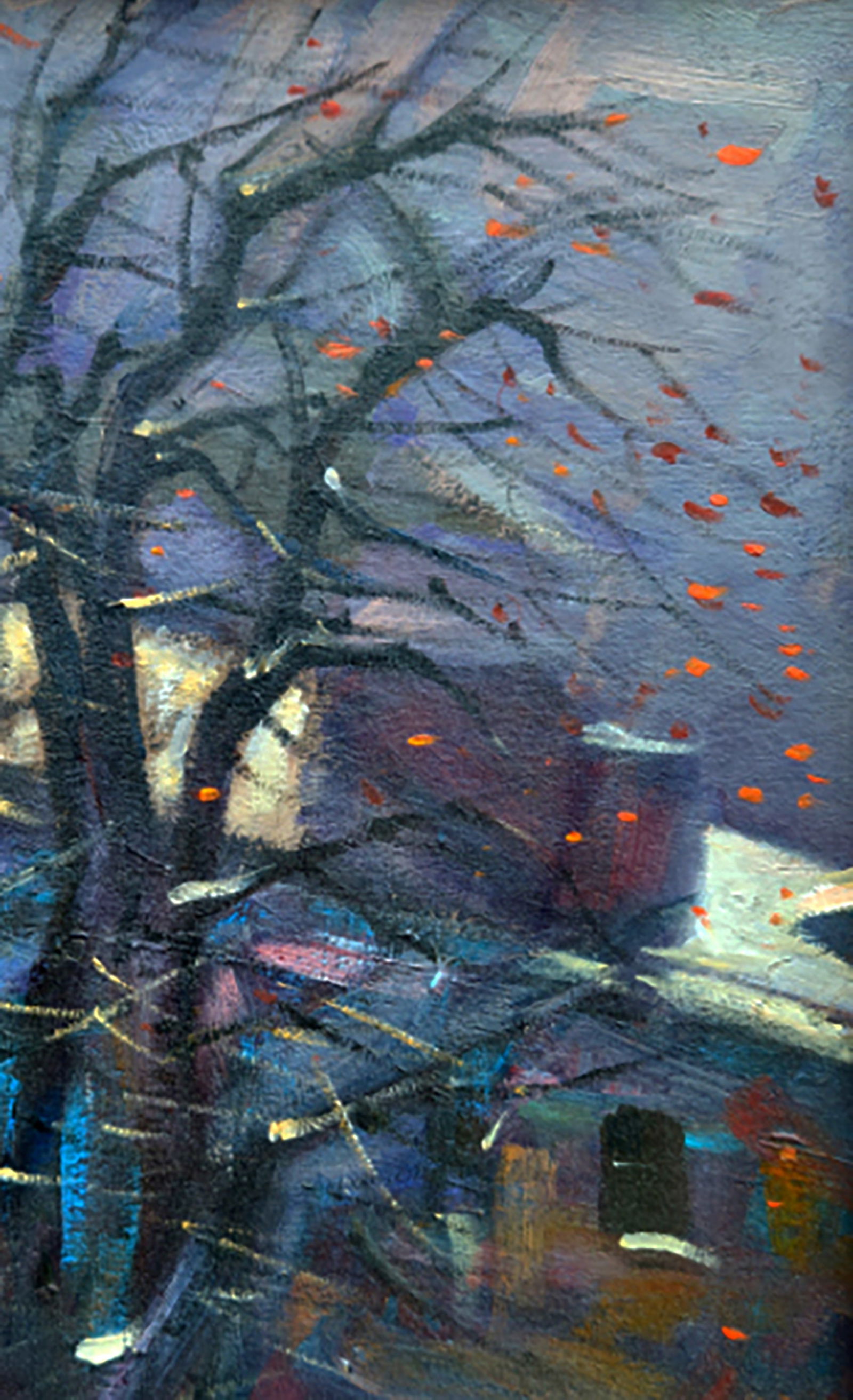 Oil painting Winter evening in the city Yuri Shkrob - 3