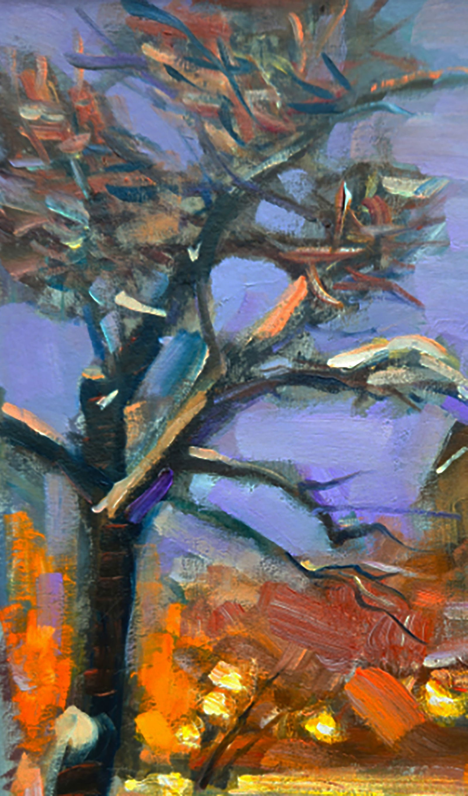 Oil painting Winter fairy tale in front of the House Yuri Shkrob - 2