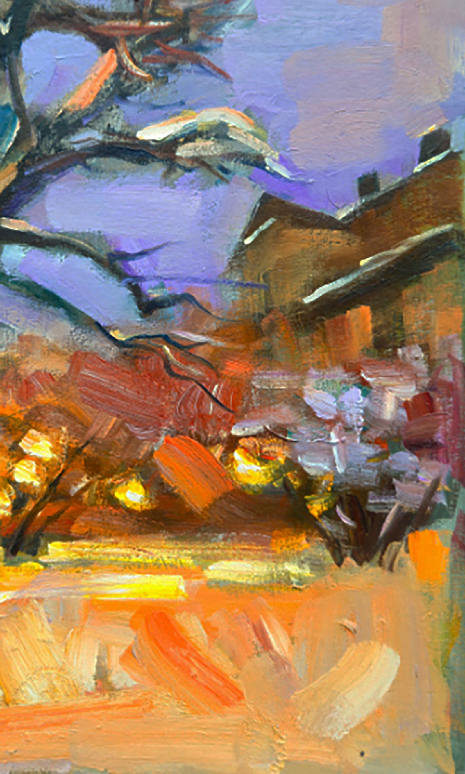 Oil painting Winter fairy tale in front of the House Yuri Shkrob - 5