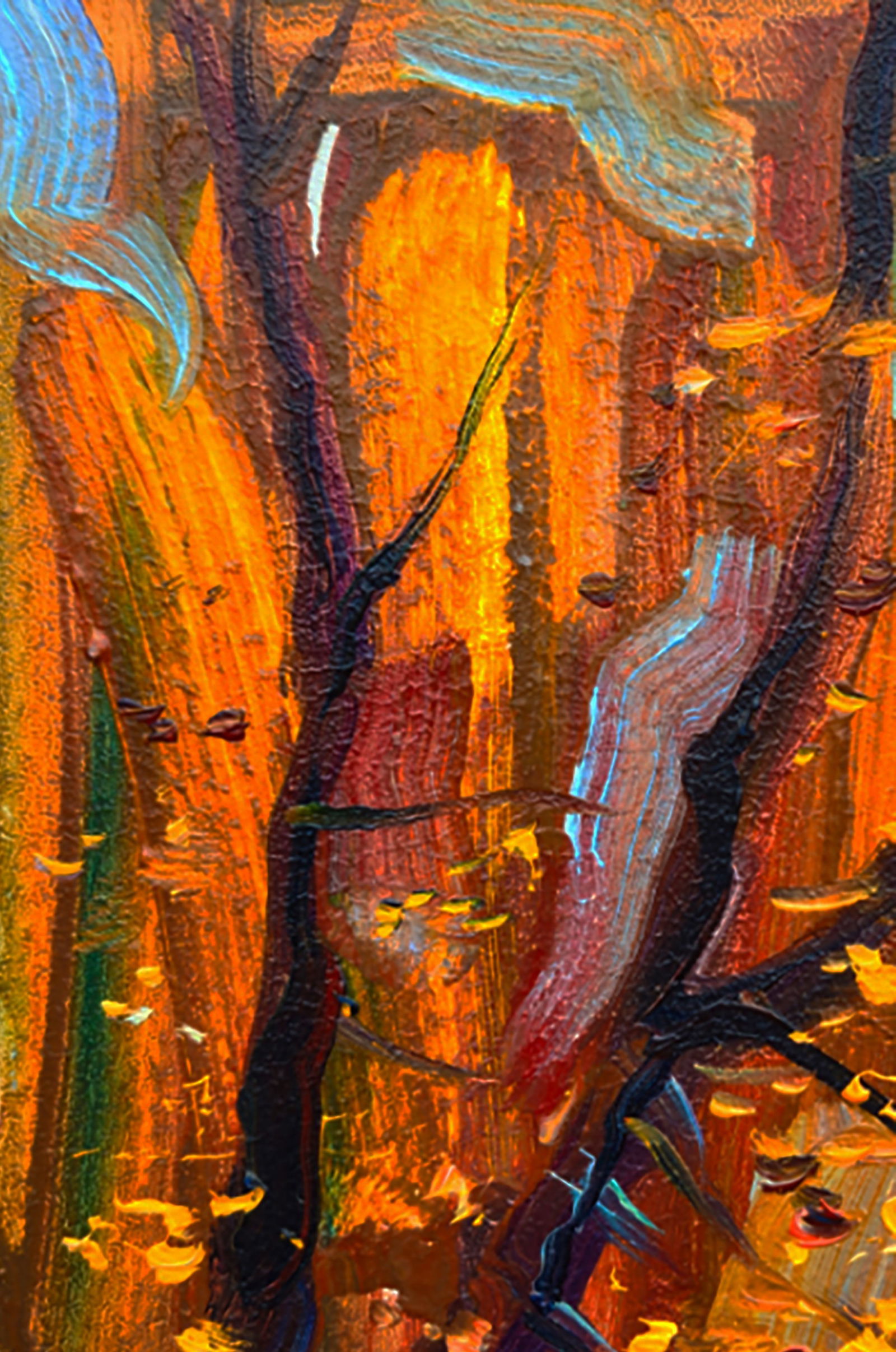 Oil painting Autumn gold in the forest Yuri Shkrob - 2