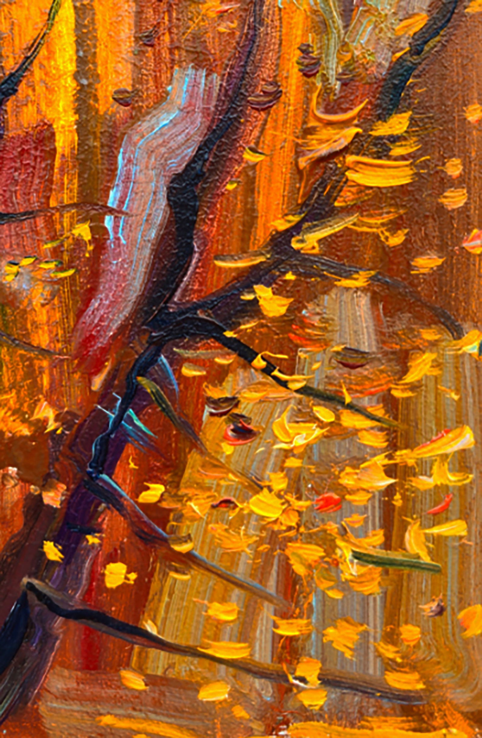 Oil painting Autumn gold in the forest Yuri Shkrob - 5