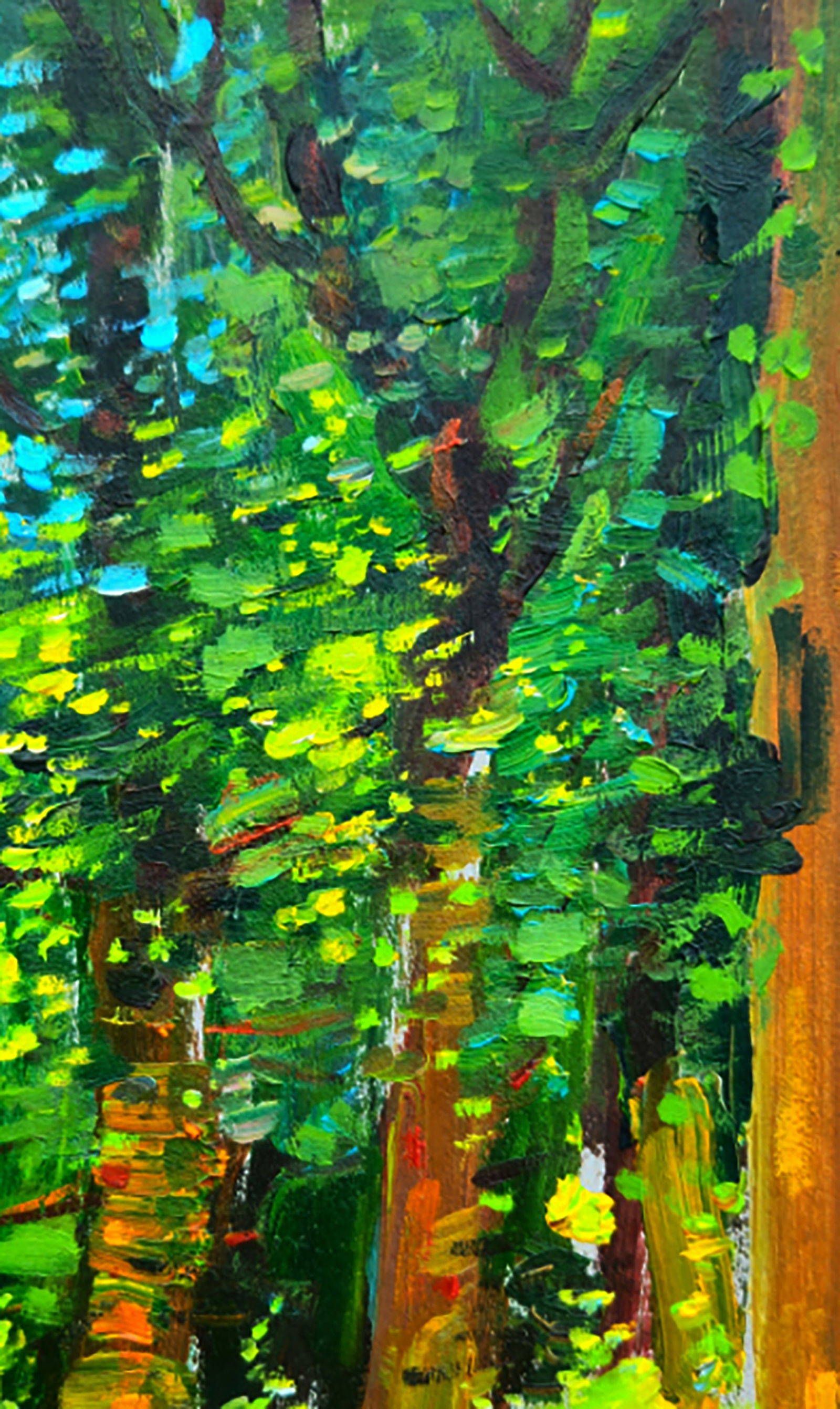 Oil painting Summer in the dense forest Yuri Shkrob - 3