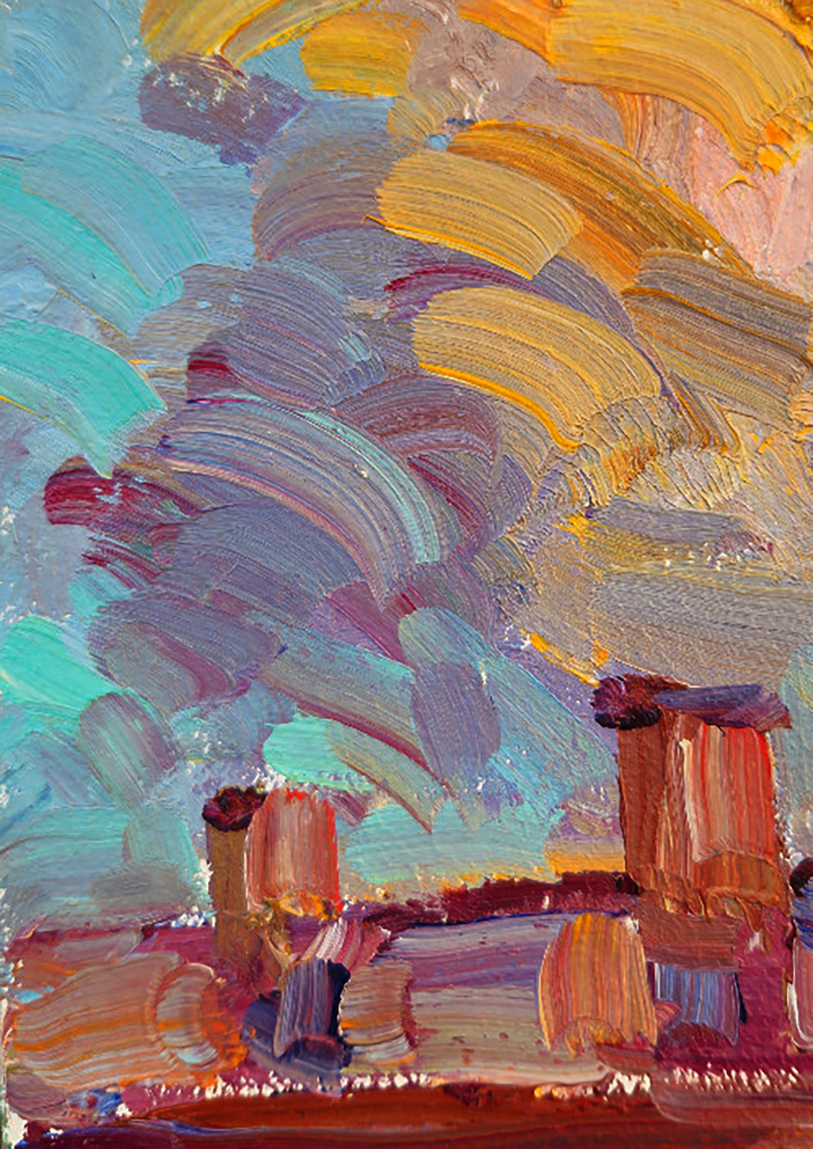 Oil painting Cloud over the house Yuri Shkrob - 4