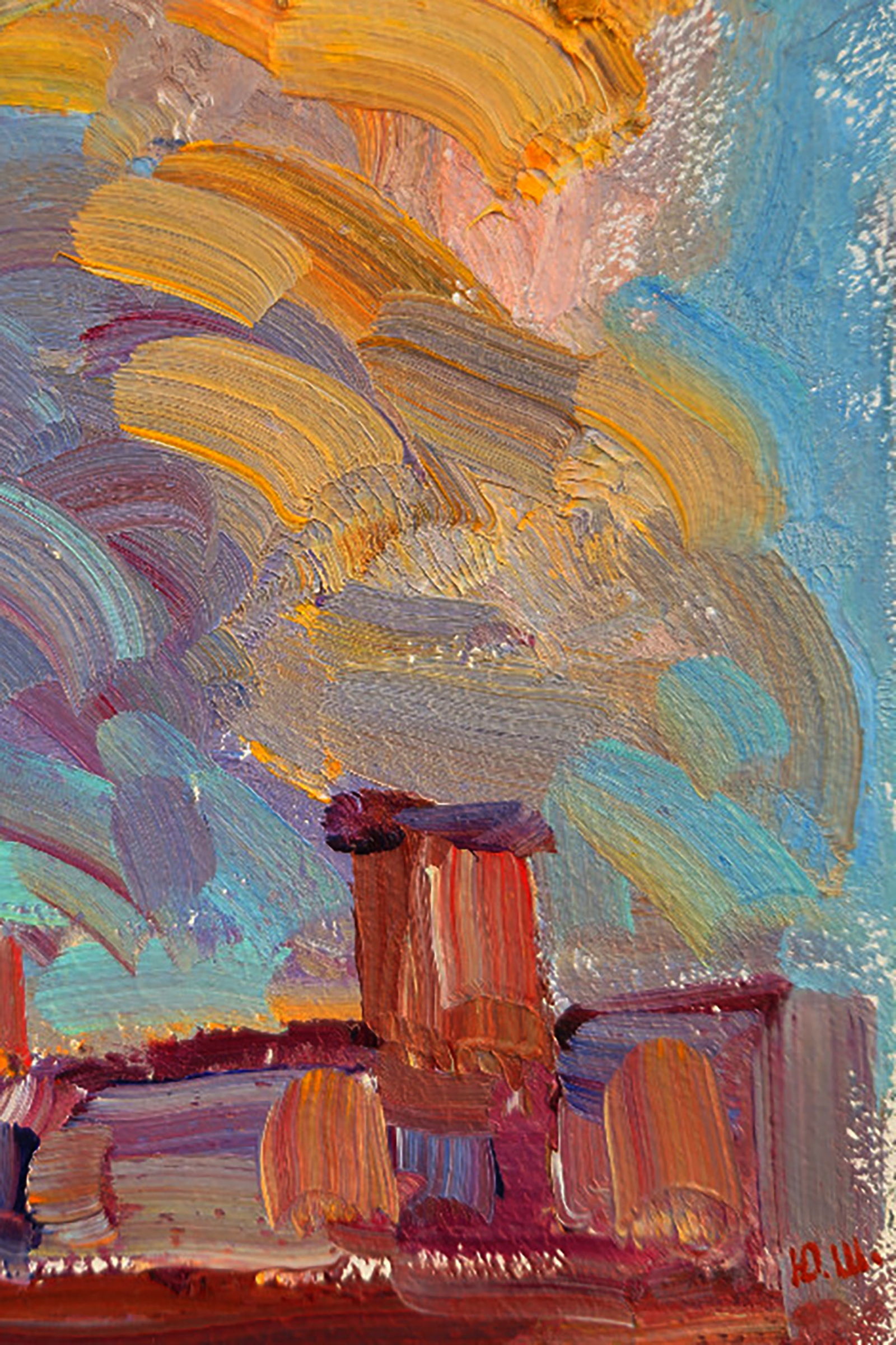 Oil painting Cloud over the house Yuri Shkrob - 5