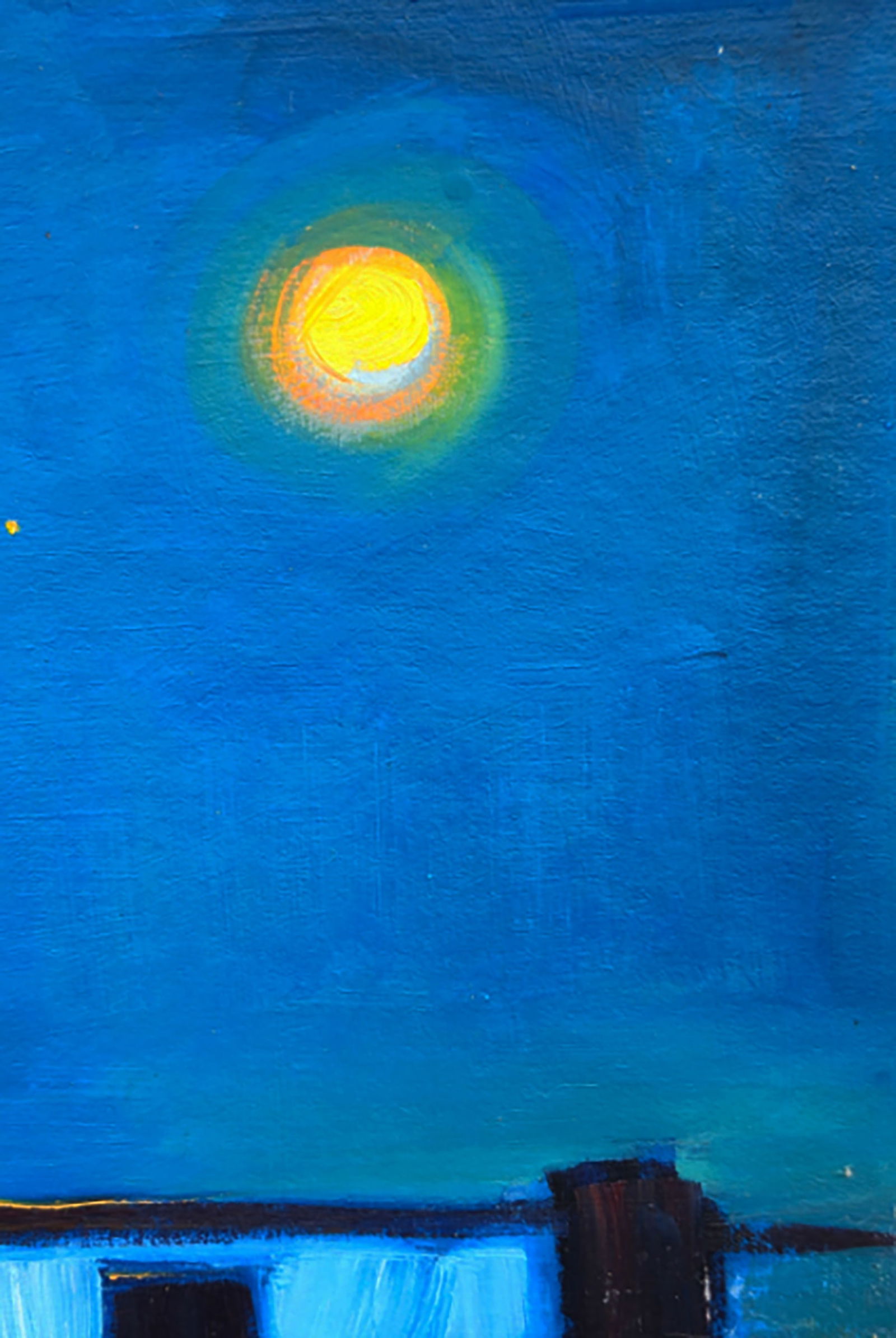 Oil painting A Lonely Moon Over The City Yuri Shkrob - 3