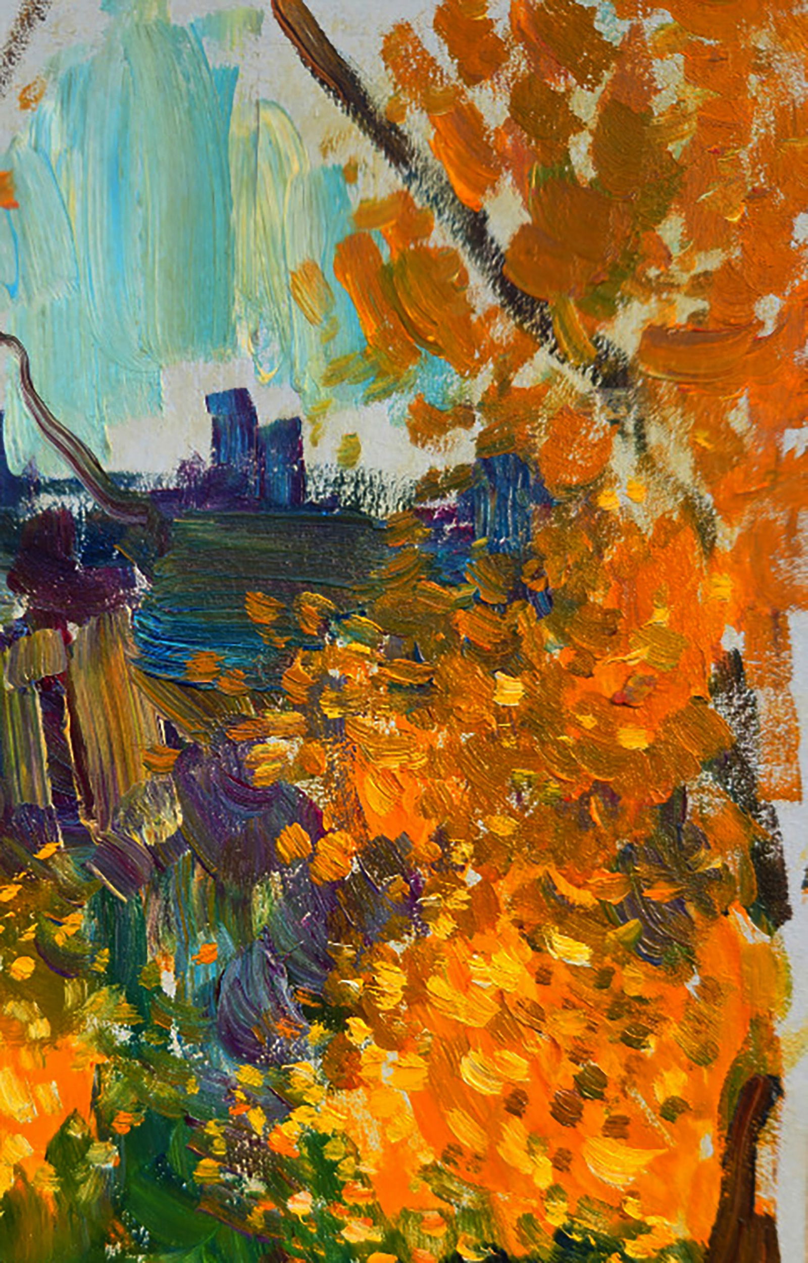 Oil painting Autumn mood in the Forest Yuri Shkrob - 3