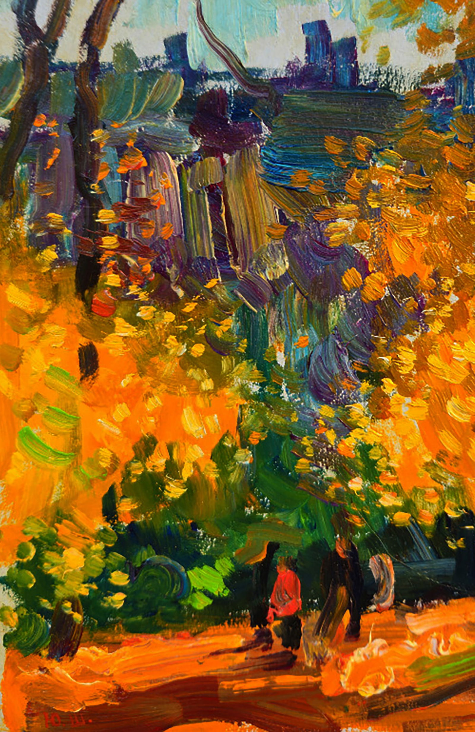 Oil painting Autumn mood in the Forest Yuri Shkrob - 4