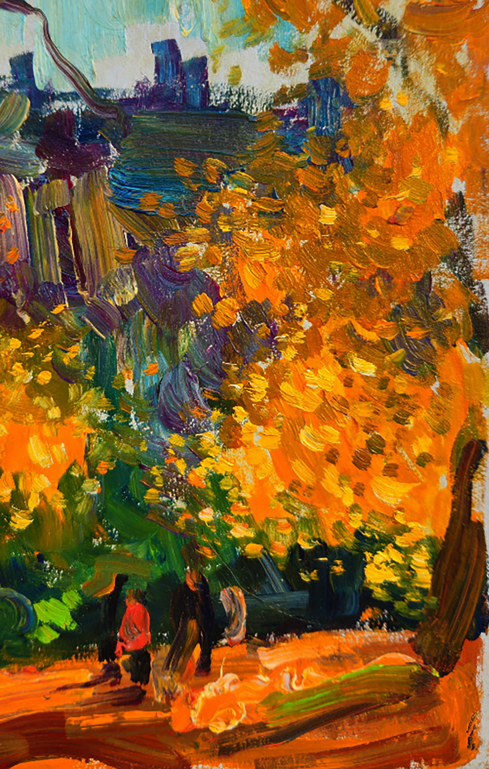 Oil painting Autumn mood in the Forest Yuri Shkrob - 5