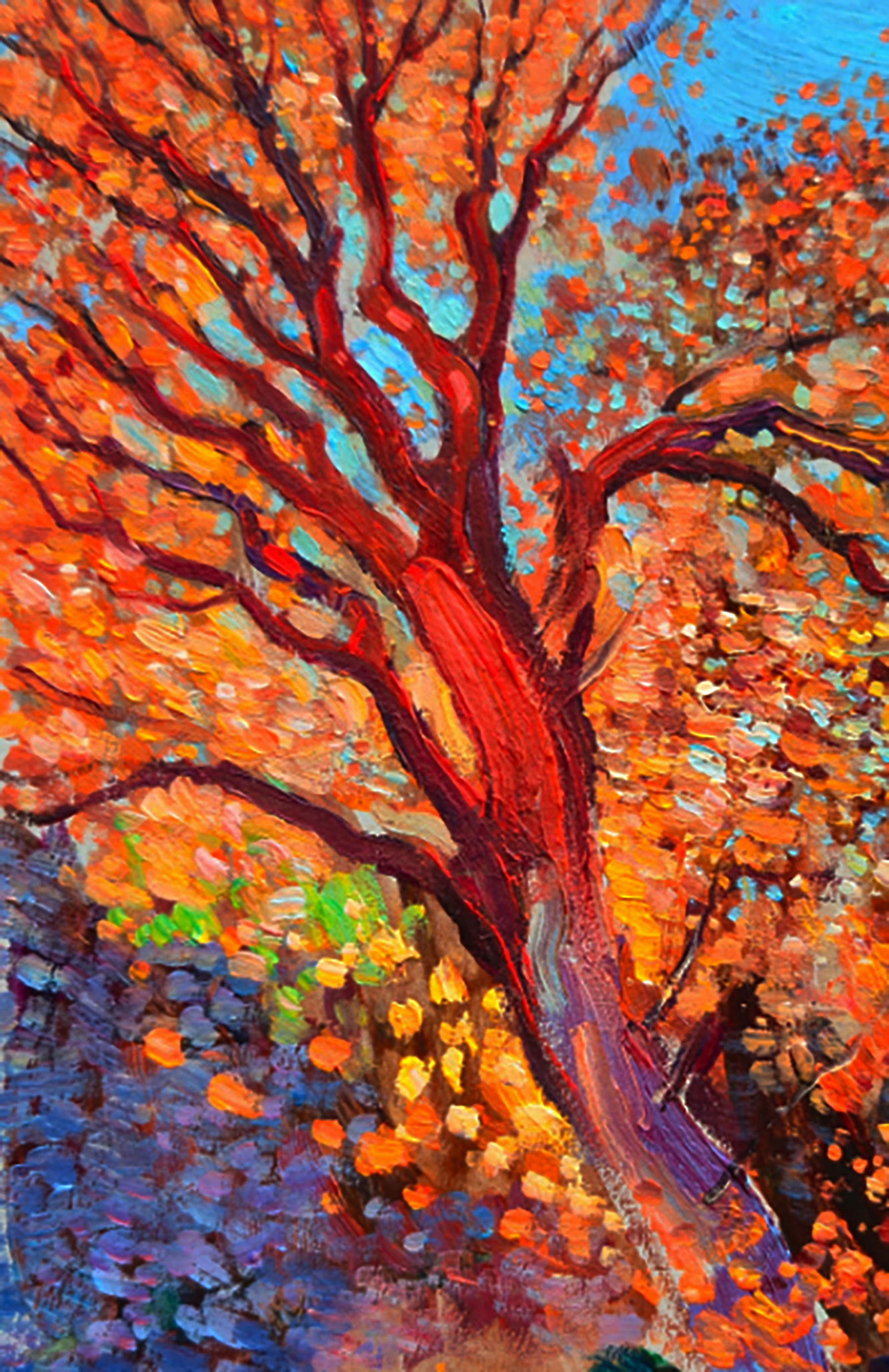 Oil painting Autumn day in the Forest Yuri Shkrob - 2