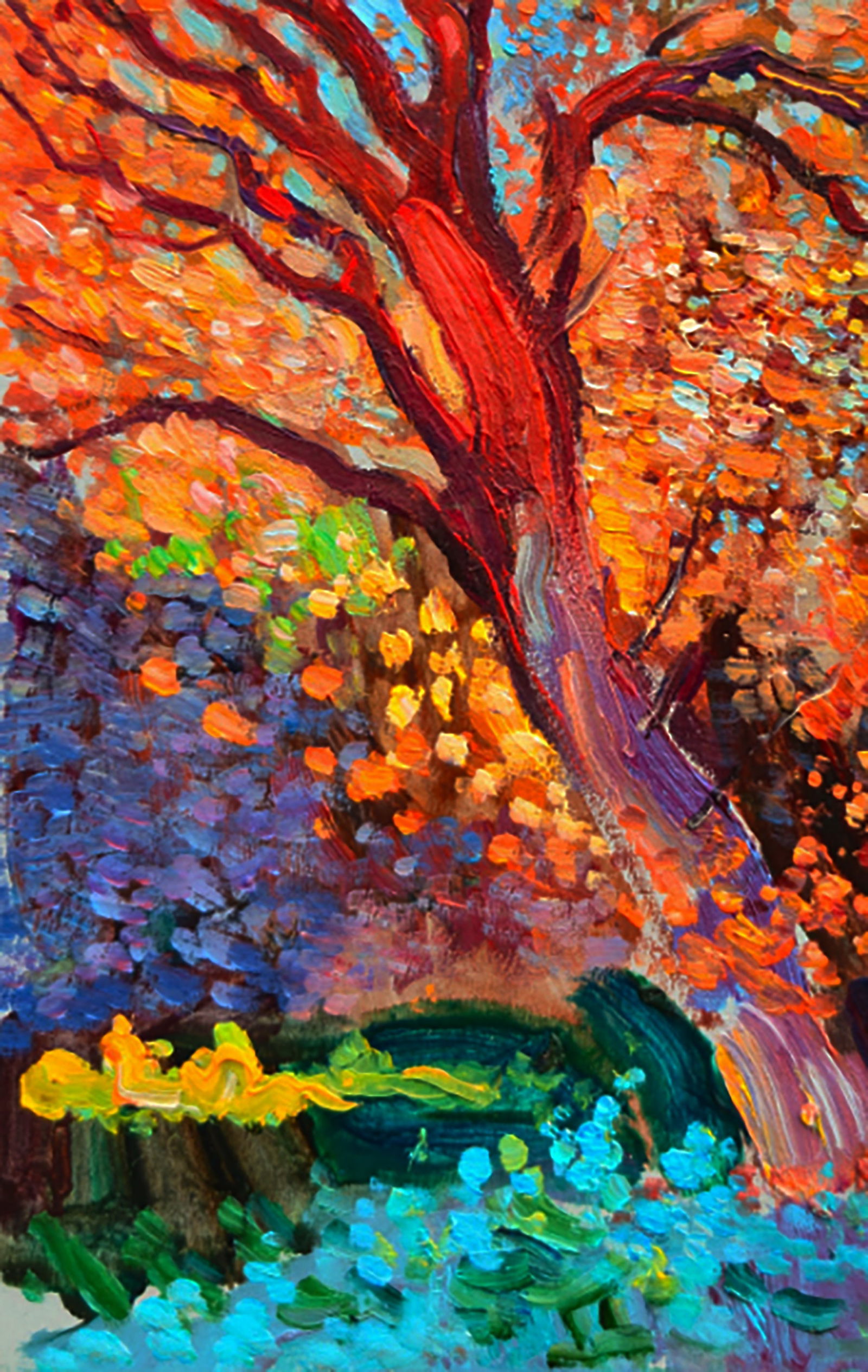 Oil painting Autumn day in the Forest Yuri Shkrob - 4