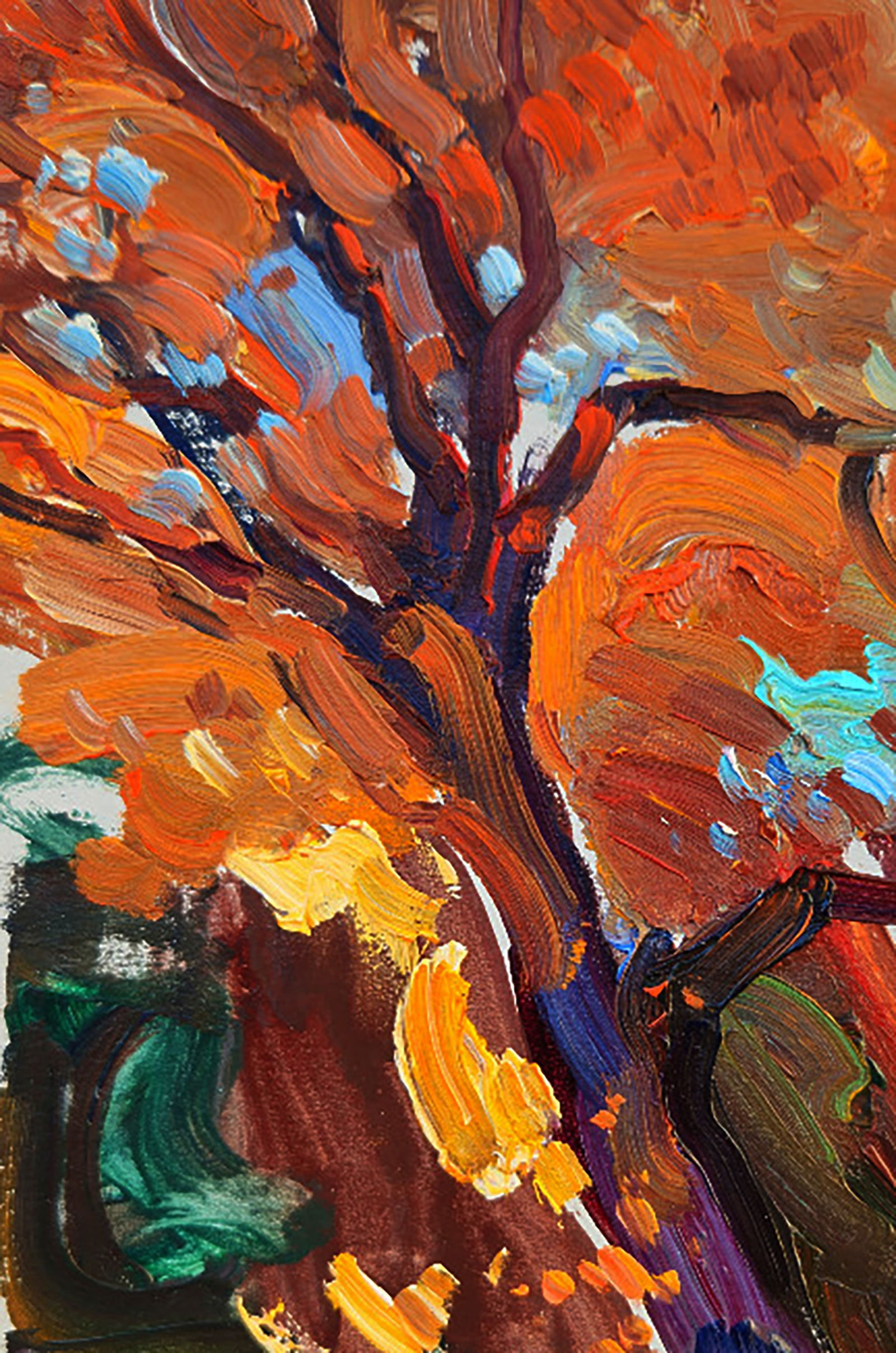 Oil painting Autumn in the wondrous Forest Yuri Shkrob - 2