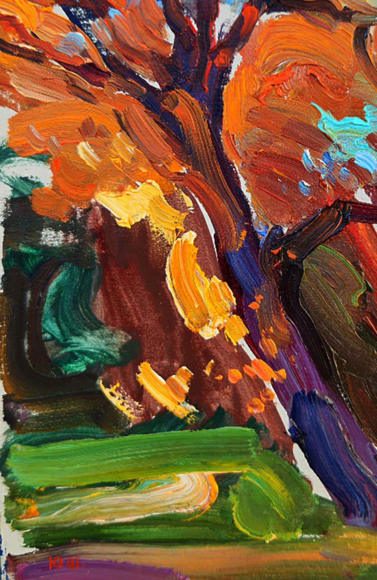 Oil painting Autumn in the wondrous Forest Yuri Shkrob - 4