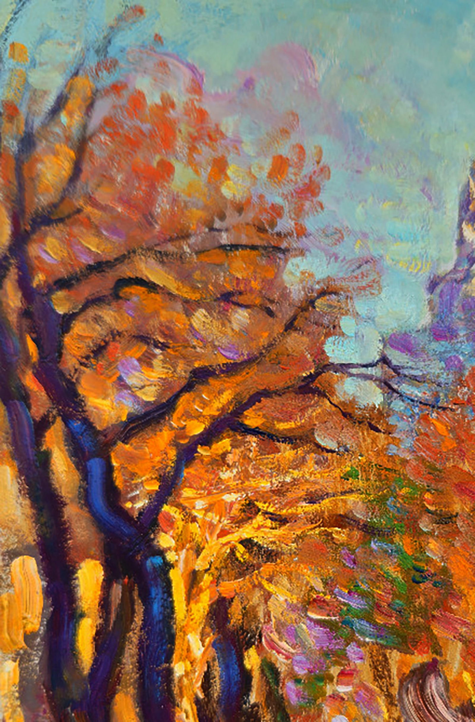 Oil painting Autumn in the Golden Park Yuri Shkrob - 2