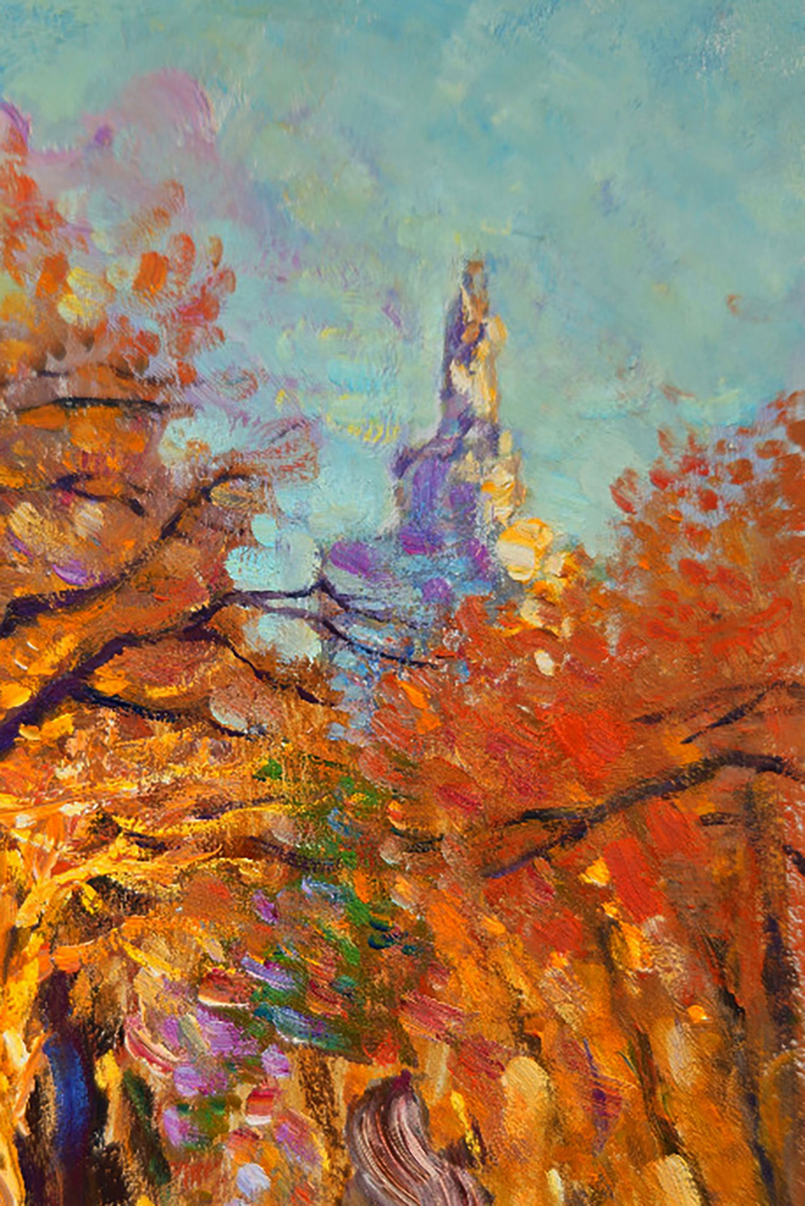 Oil painting Autumn in the Golden Park Yuri Shkrob - 3