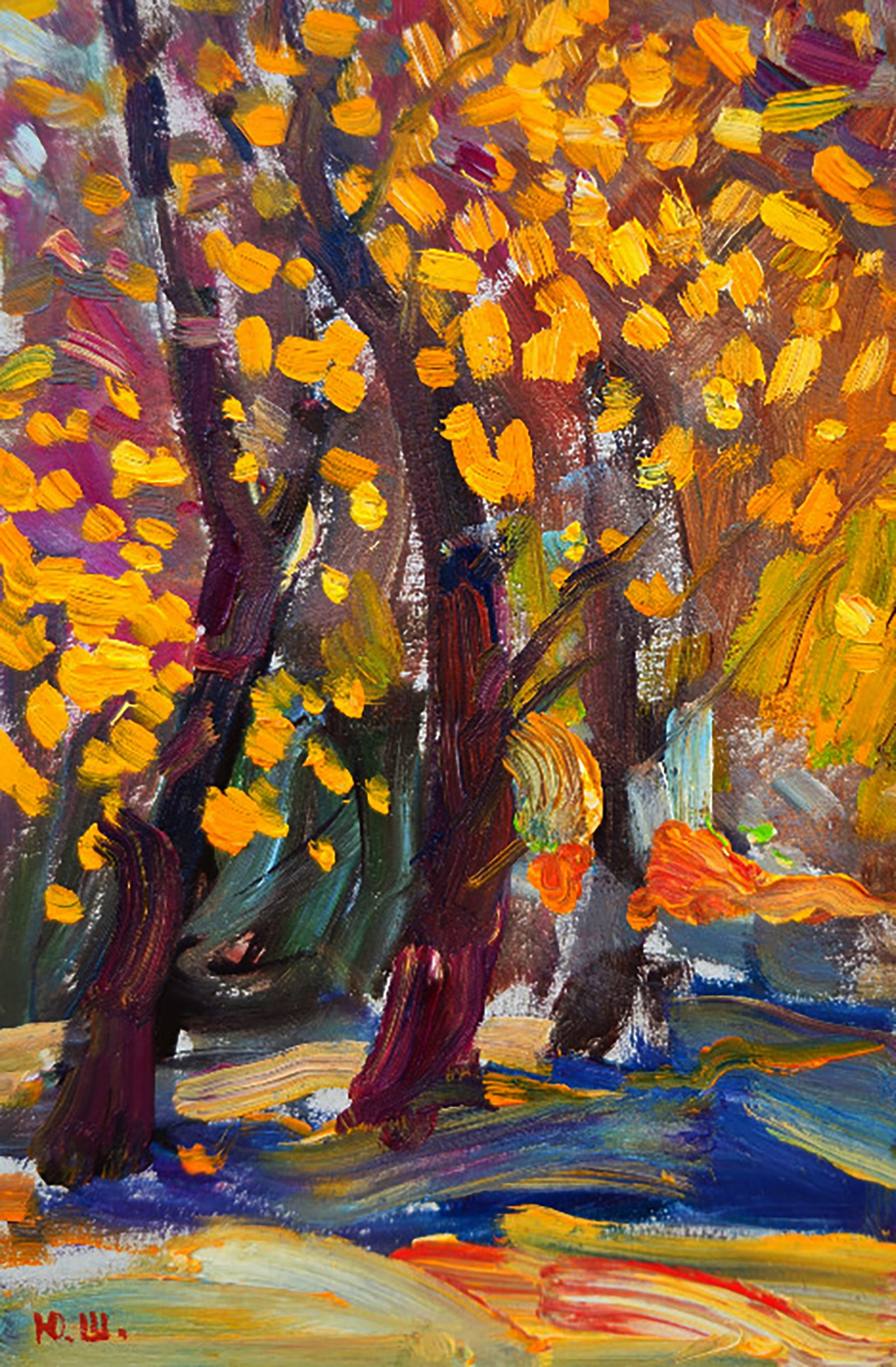 Oil painting Autumn Sunny Day Yuri Shkrob - 4