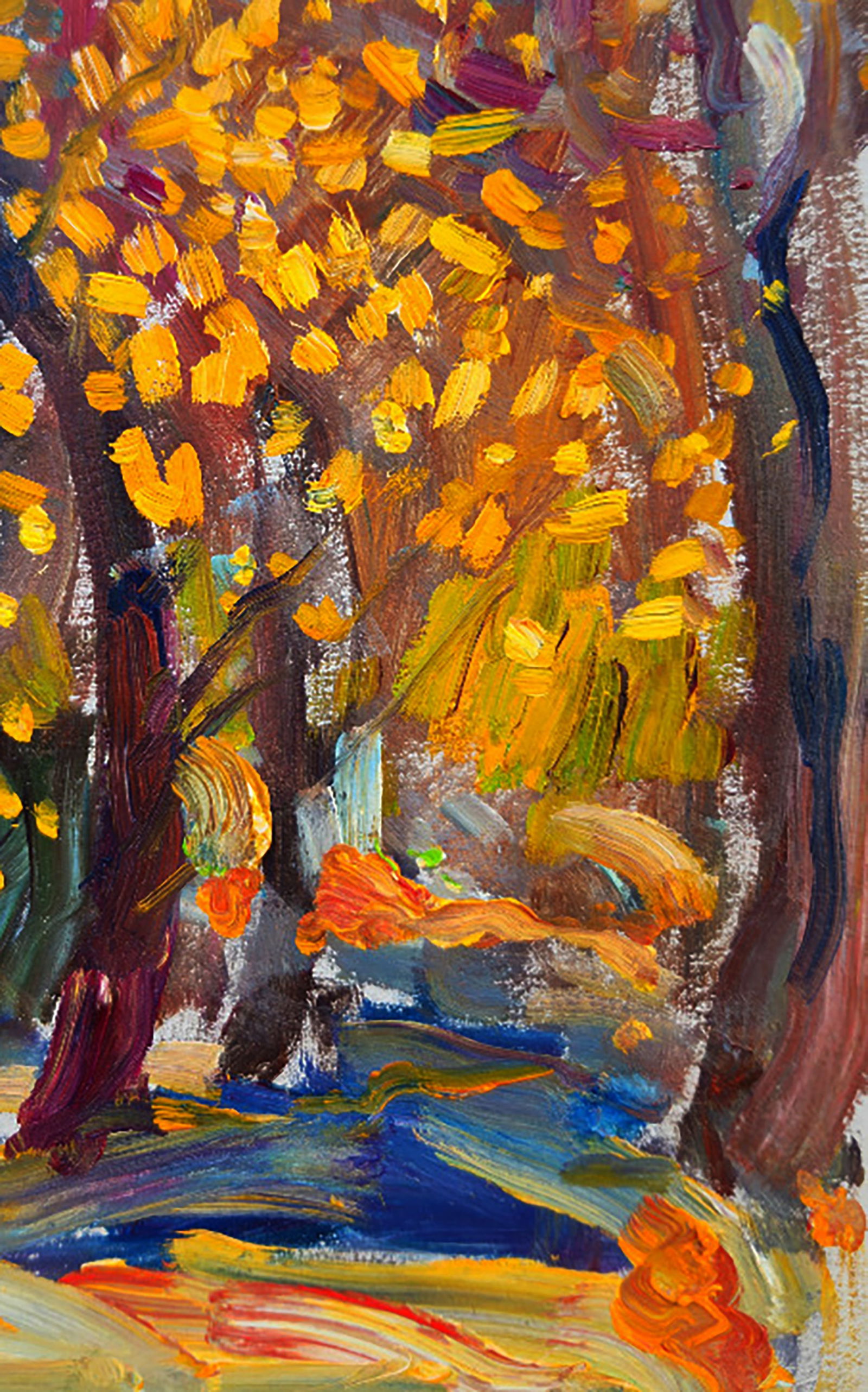 Oil painting Autumn Sunny Day Yuri Shkrob - 5