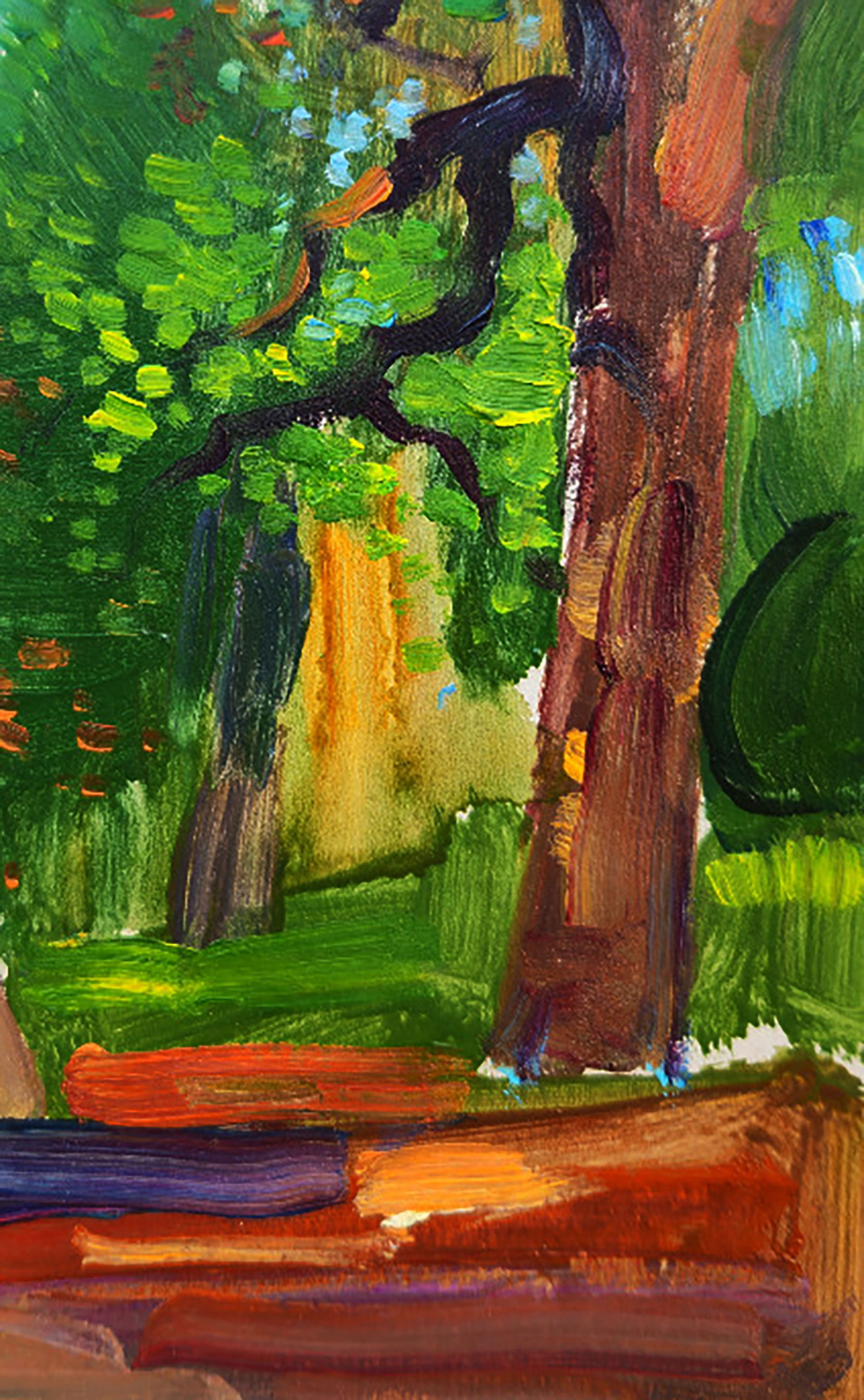 Oil painting A walk in the park Yuri Shkrob - 5