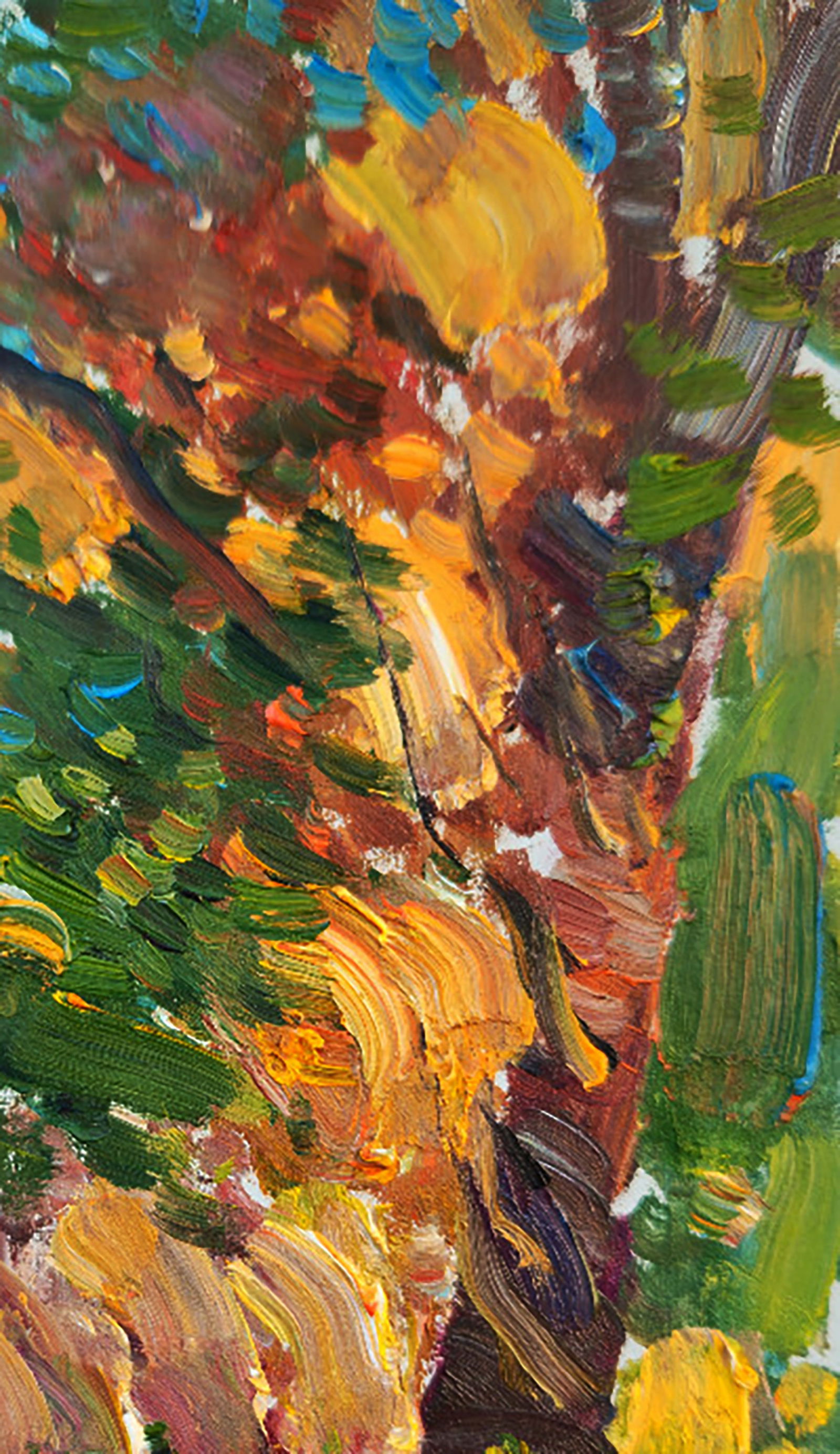 Oil painting An old tree in the park Yuri Shkrob - 3