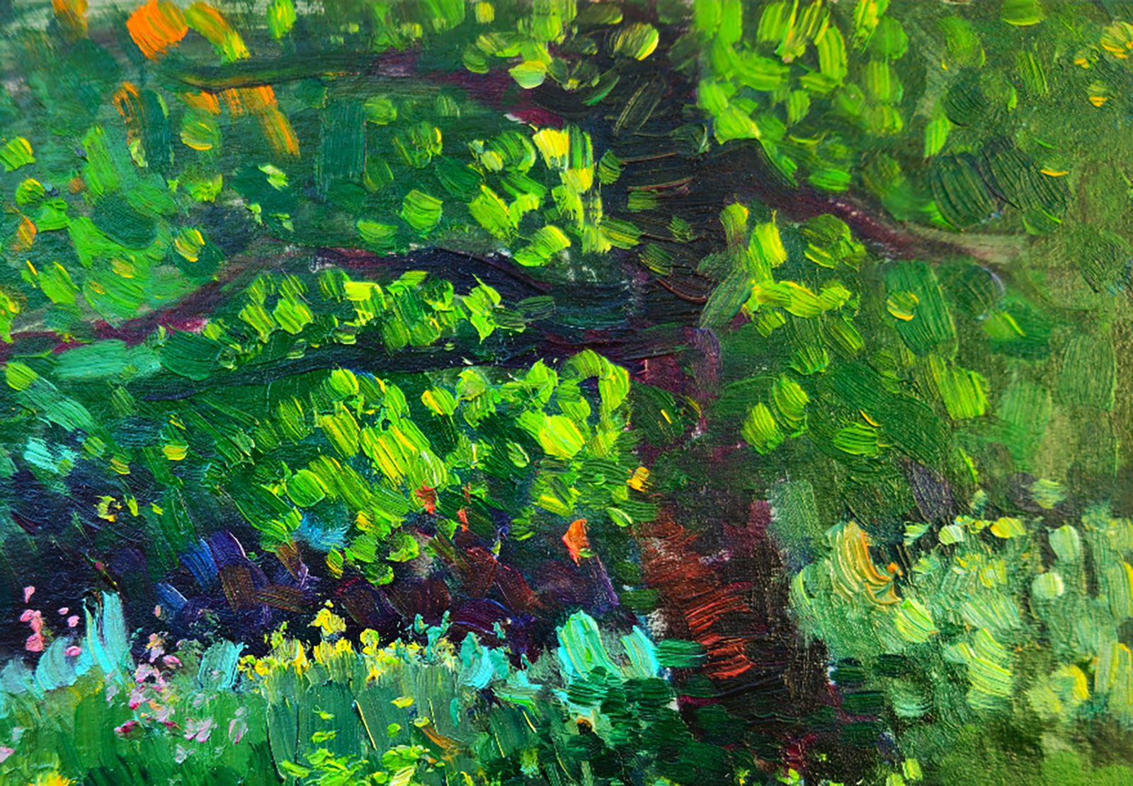 Oil painting Morning Light Park Yuri Shkrob - 3