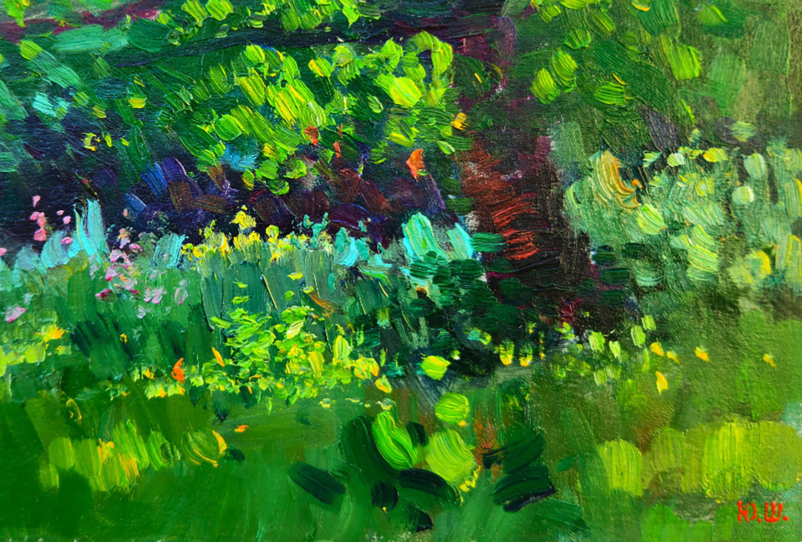 Oil painting Morning Light Park Yuri Shkrob - 5