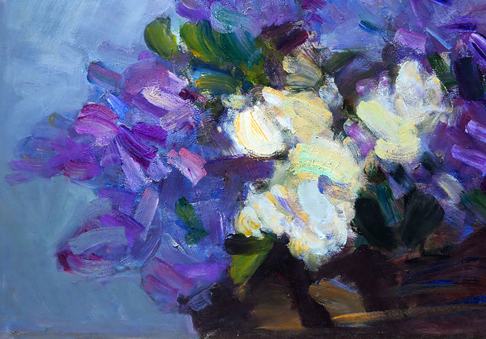 Oil painting Fragrant Lilac in a Vase Yuri Shkrob - 4