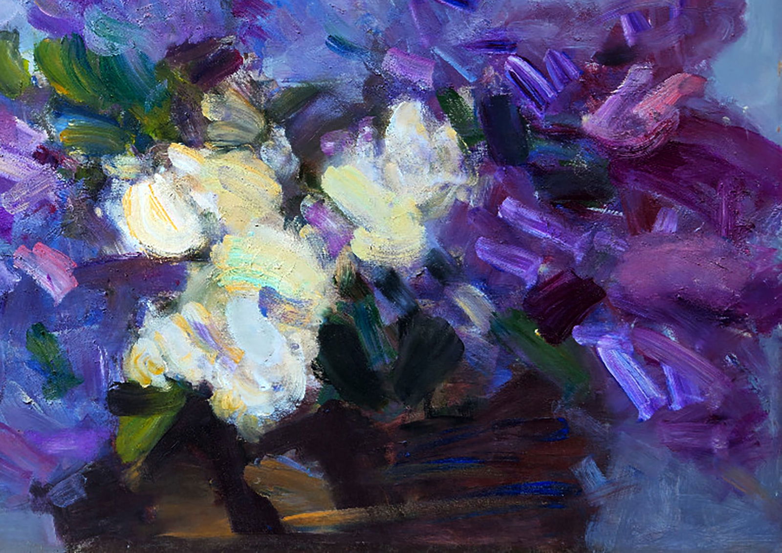 Oil painting Fragrant Lilac in a Vase Yuri Shkrob - 5