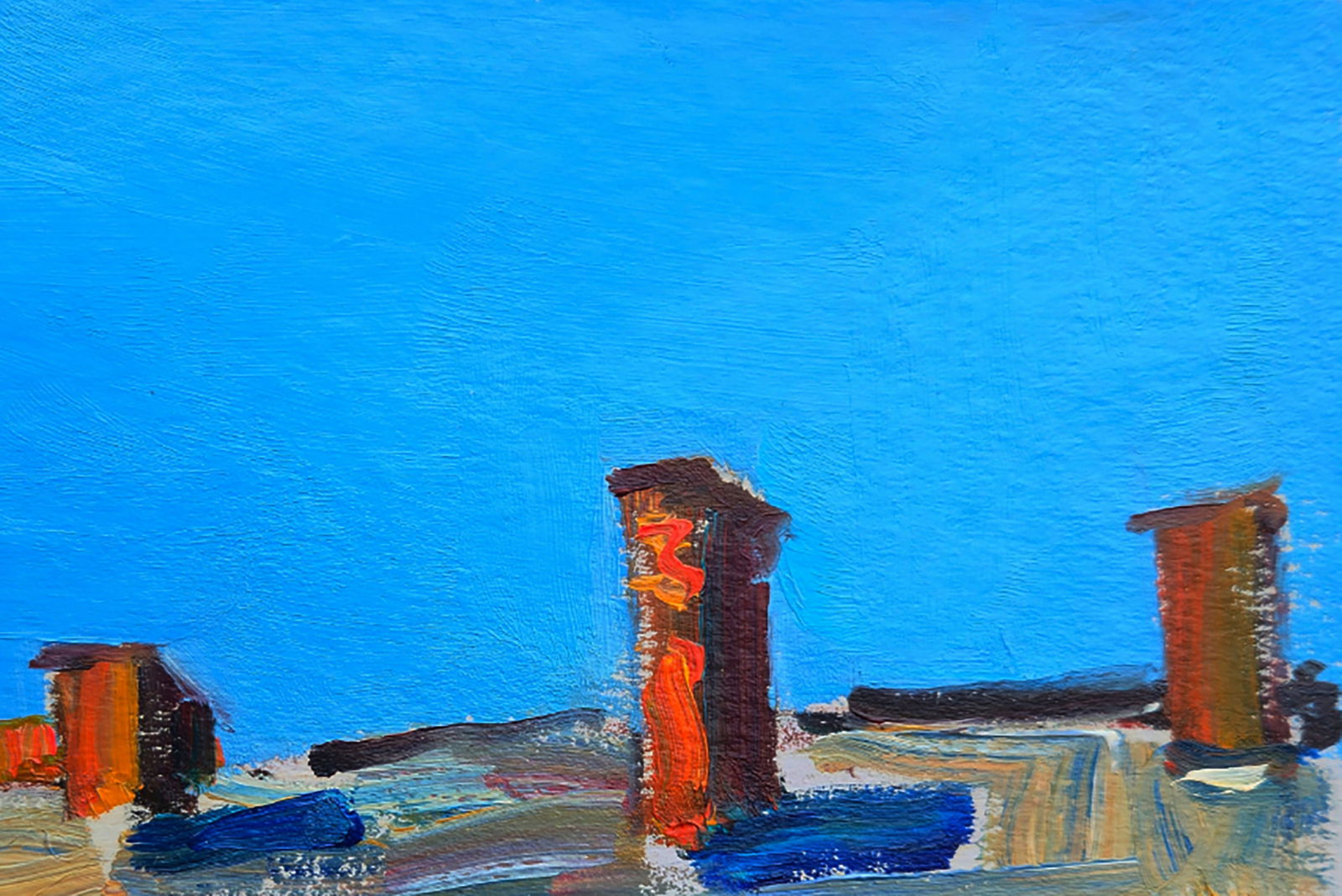 Oil painting Sunny quiet summer day Yuri Shkrob - 3