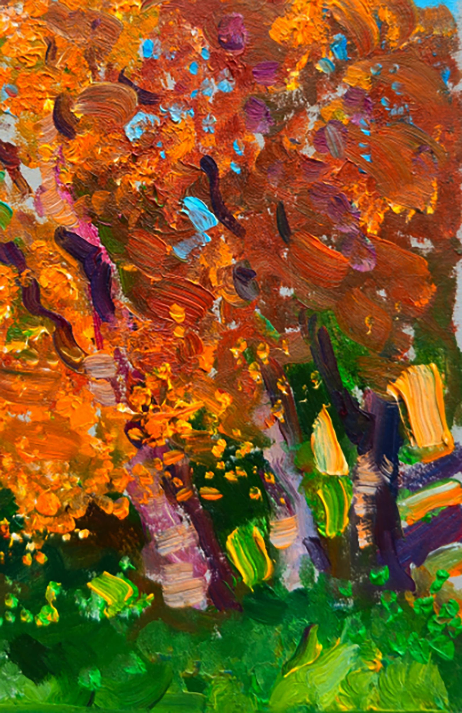 Oil painting Autumn sun in the park Yuri Shkrob - 5