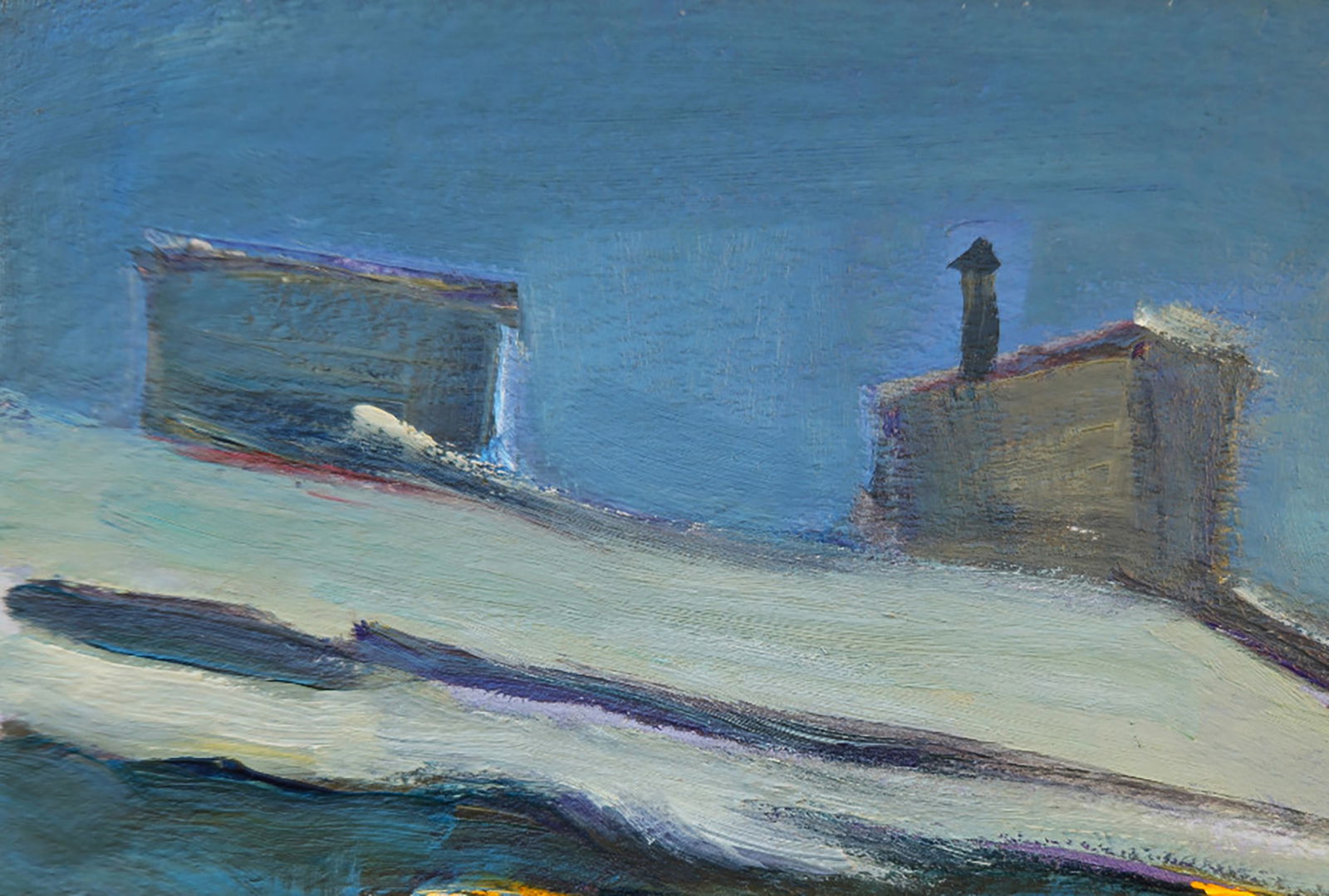 Oil painting Twilight in the gray city Yuri Shkrob - 2