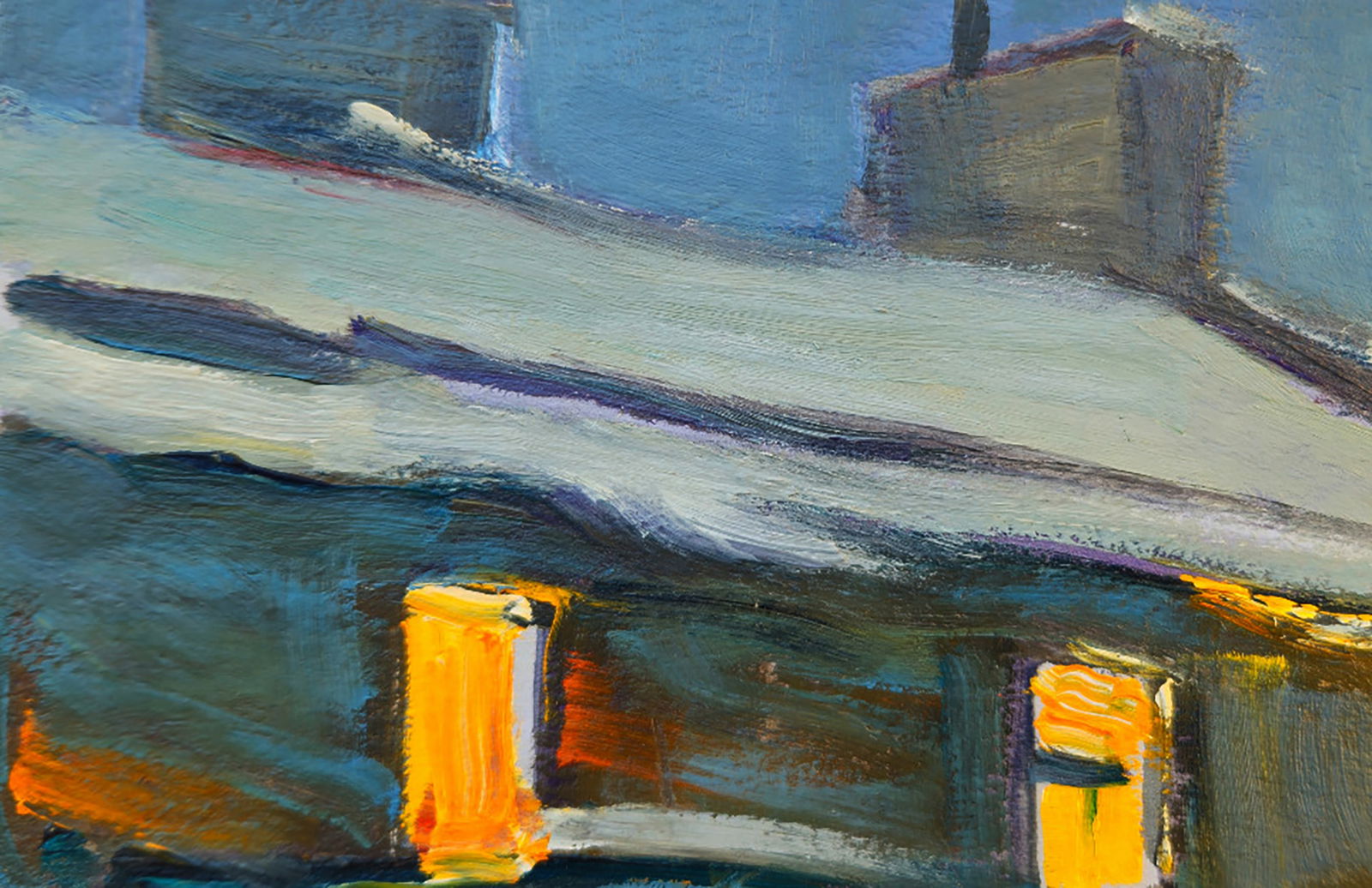 Oil painting Twilight in the gray city Yuri Shkrob - 4