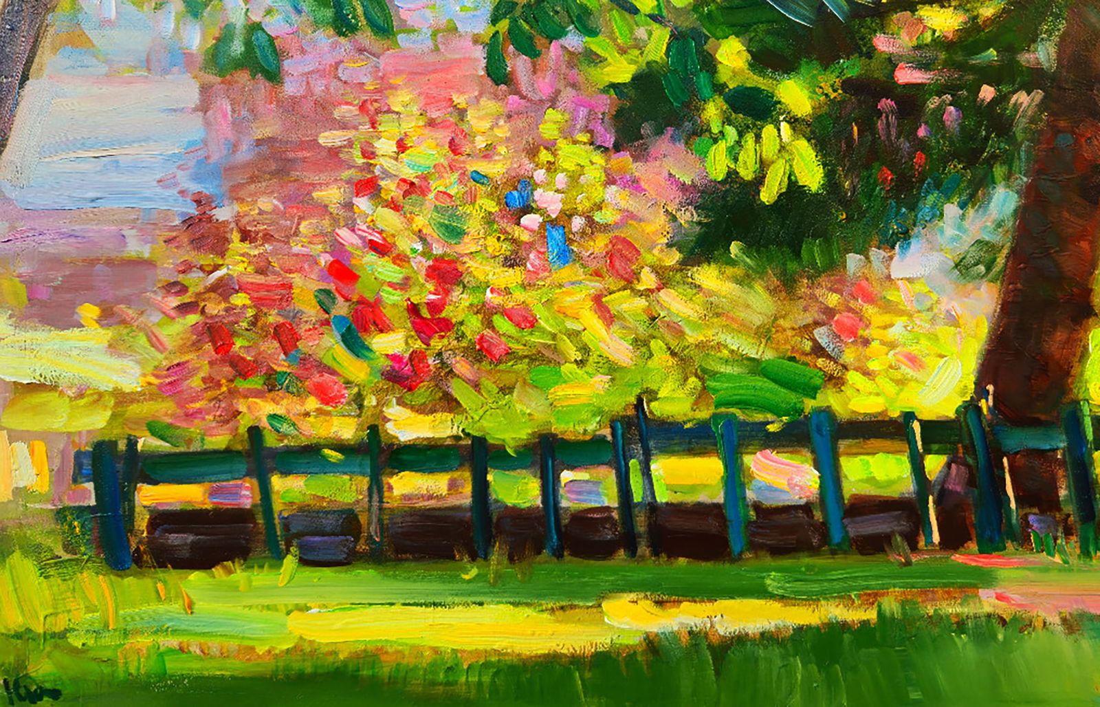 Oil painting A corner of the garden Yuri Shkrob - 4