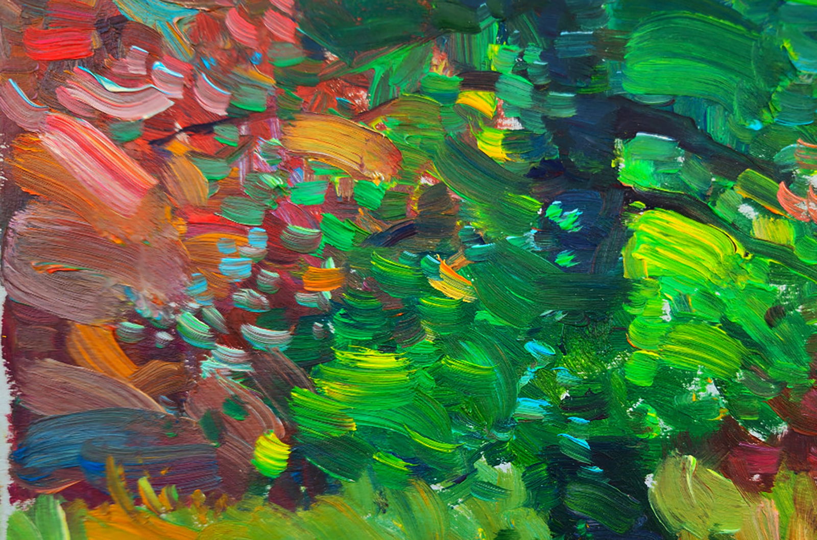 Oil painting A walk in the summer park Yuri Shkrob - 2