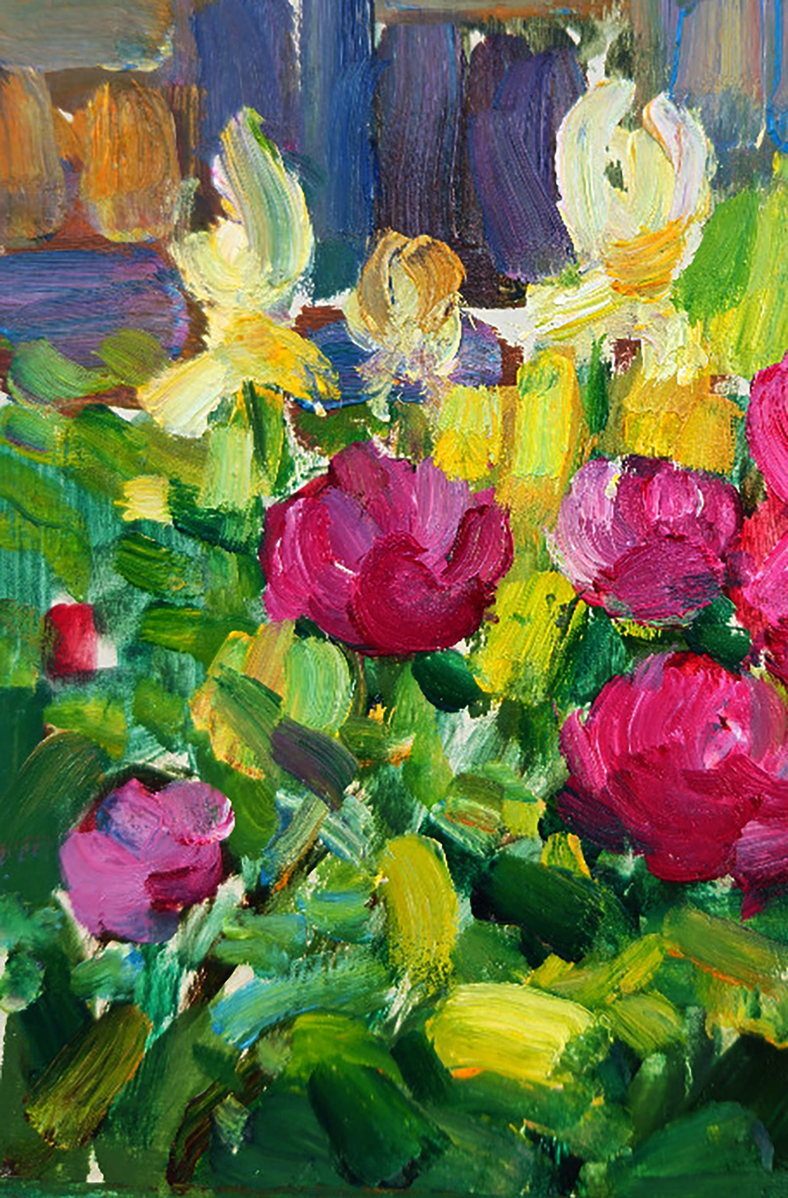 Oil painting Flowers in the Garden Yuri Shkrob - 4