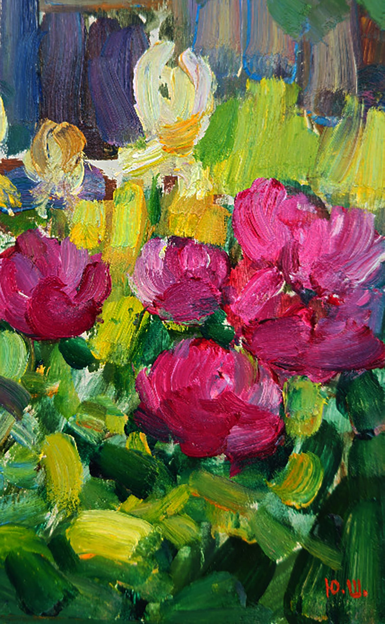 Oil painting Flowers in the Garden Yuri Shkrob - 5