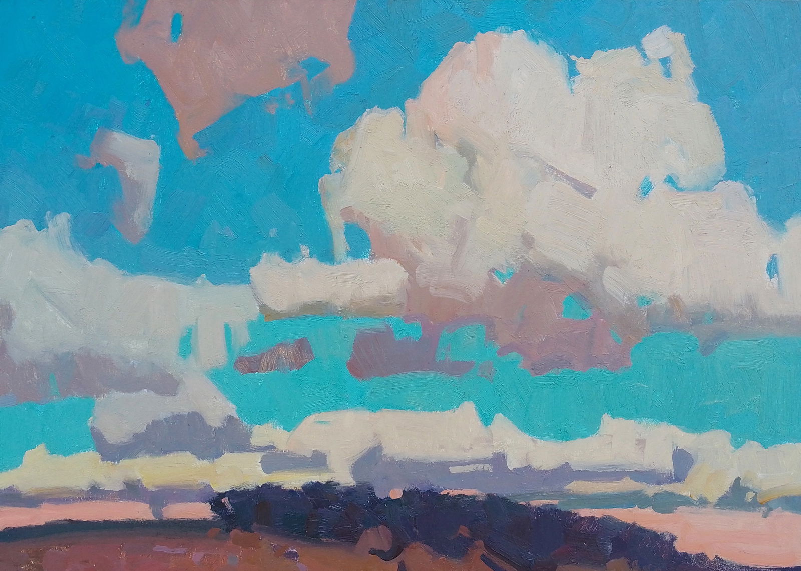 Oil painting Steppe cloudy wind Igor Tuzhikov: Title: Oil painting Steppe cloudy wind Igor Tuzhikov Description: 3TUZHIK Painter: Igor Tuzhikov Size: 25x35 cm/9.84x13.77 inches Components: oil, cardboard Original painting CONDITION: excellent