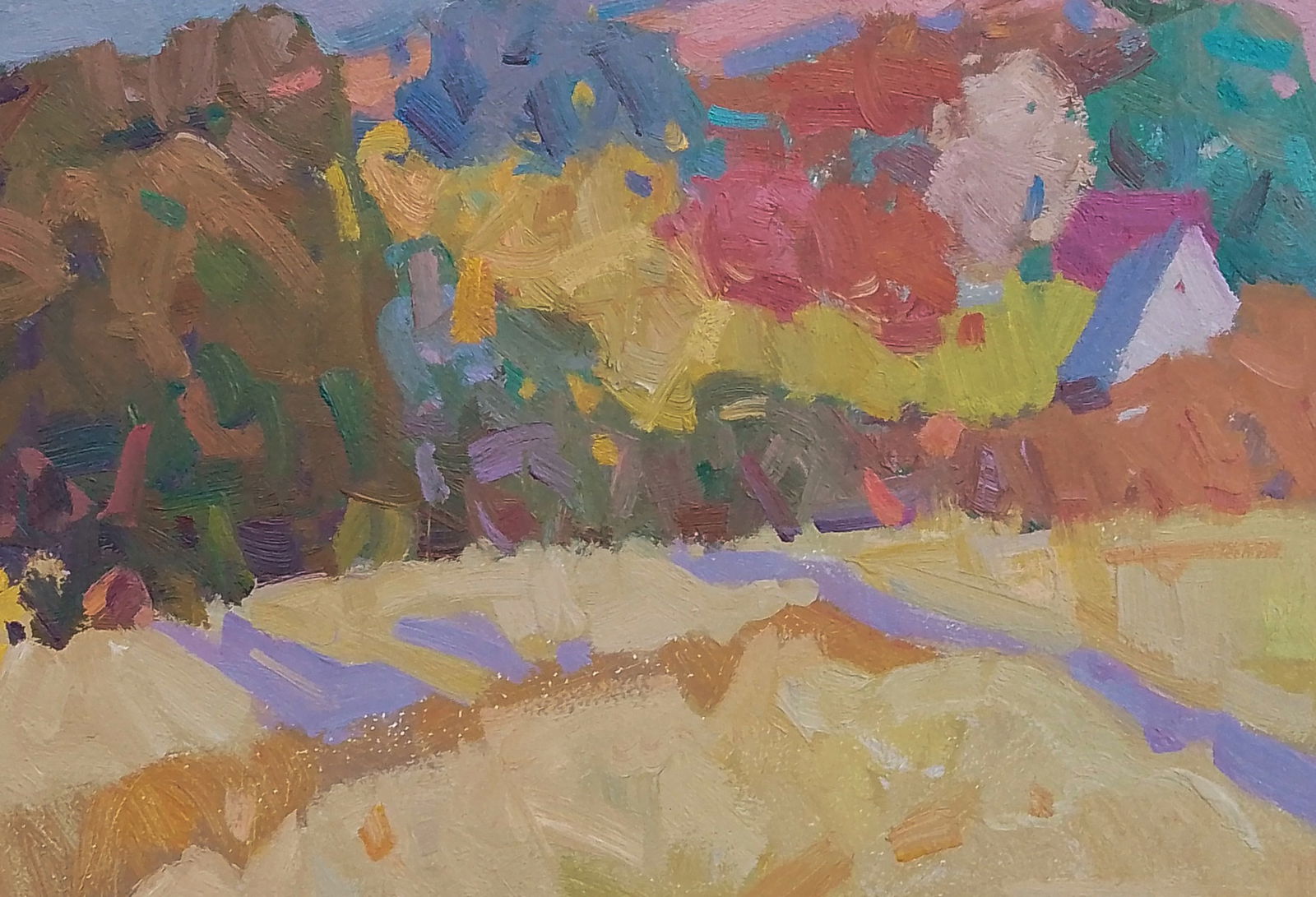 Oil painting The forest is covered in autumn colors Igor Tuzhikov - 2