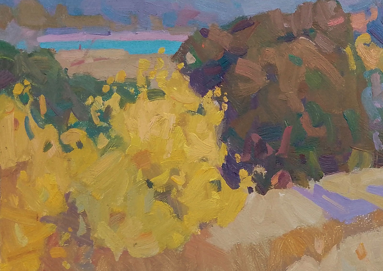 Oil painting The forest is covered in autumn colors Igor Tuzhikov - 3